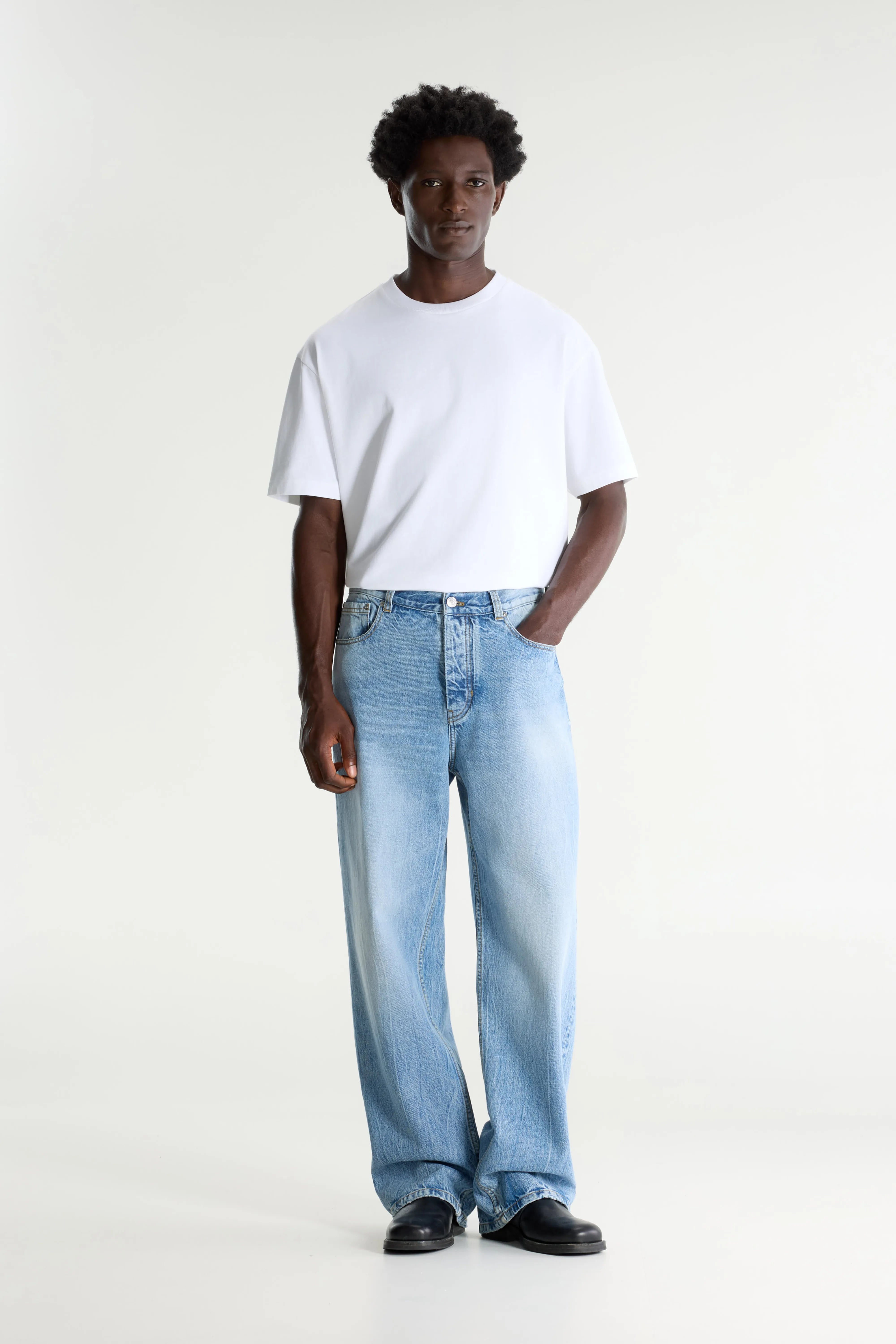 Denim N. 05 Wide Jeans - Vintage blue For Men | Bellerose