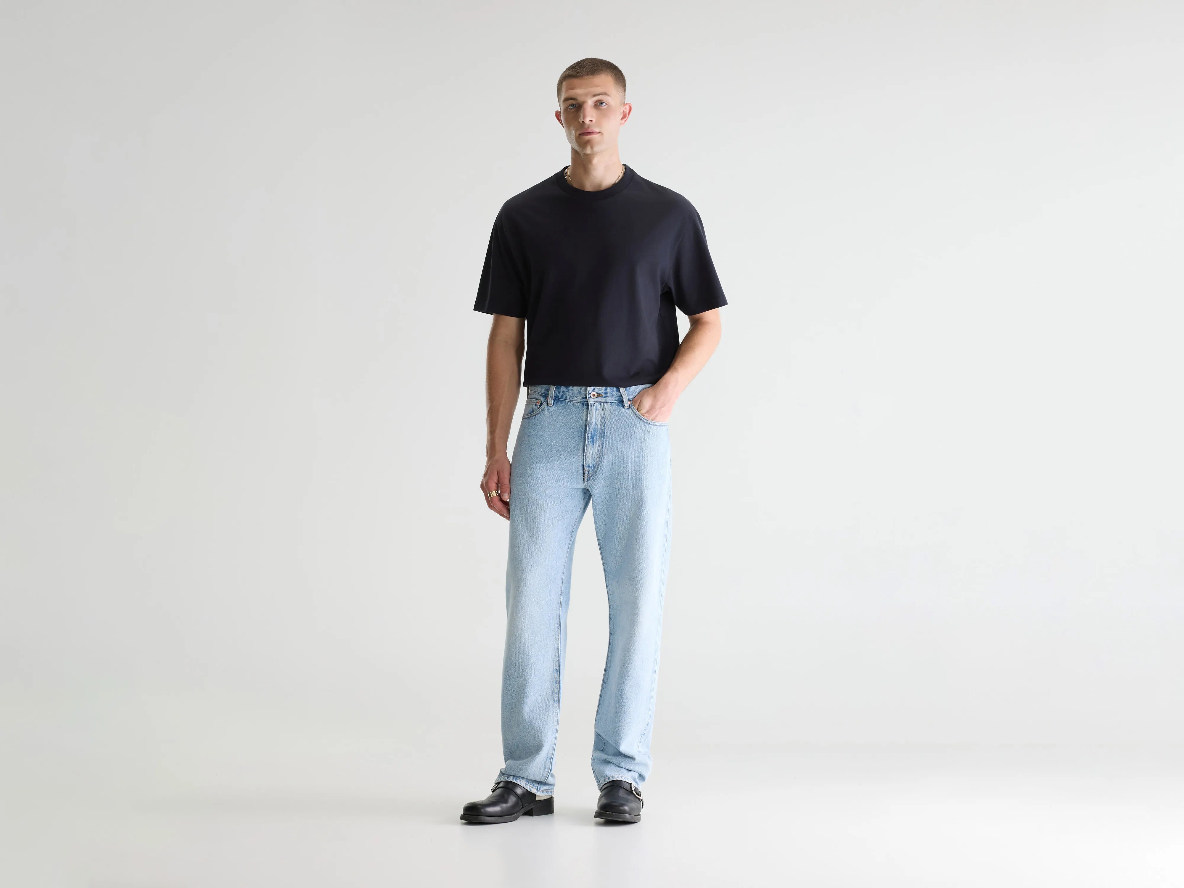 Denim N. 09 rechte jeans (261 / M / USED LT BLUE)