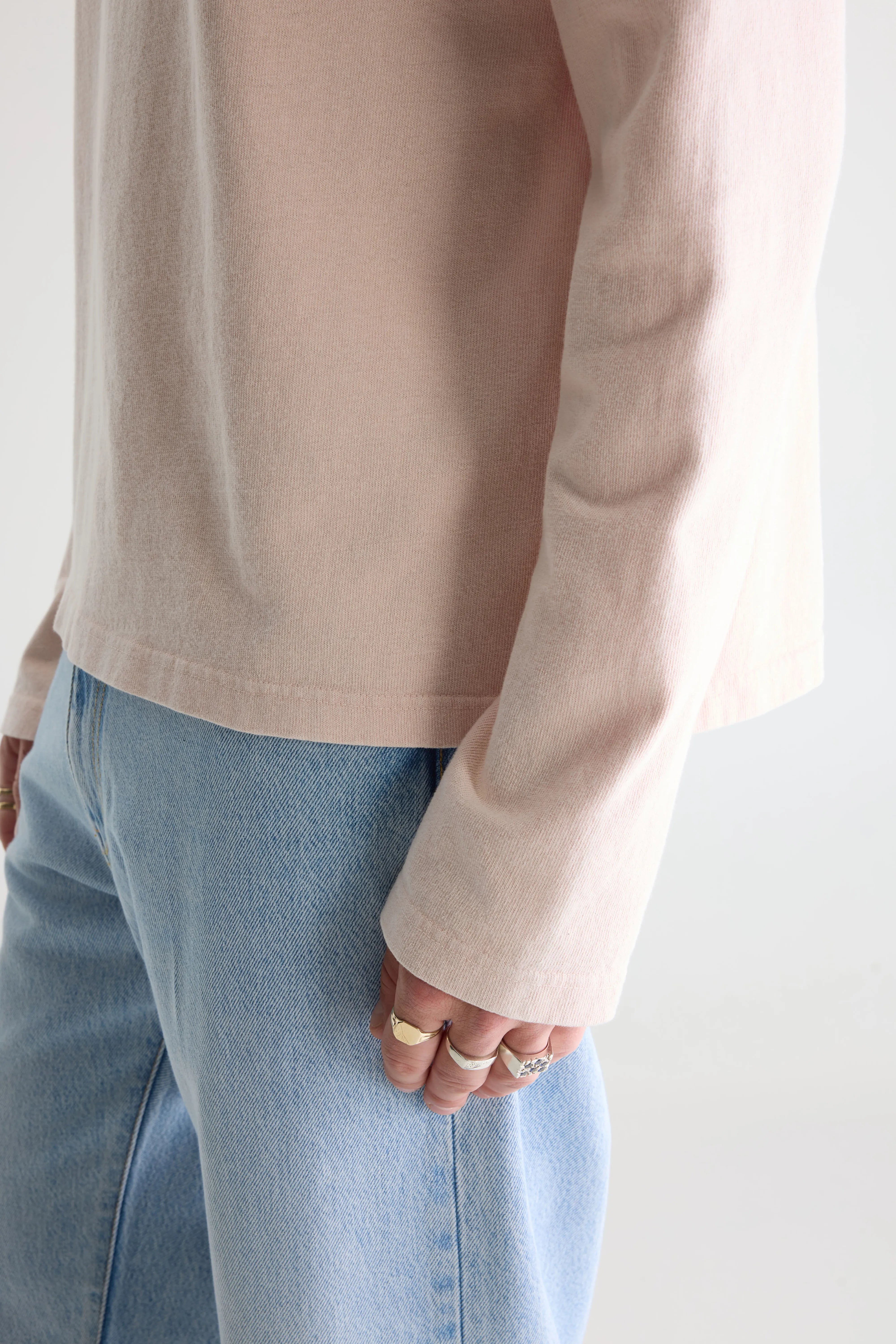 Fuller t-shirt met lange mouwen  (261 / M / OLD PINK)