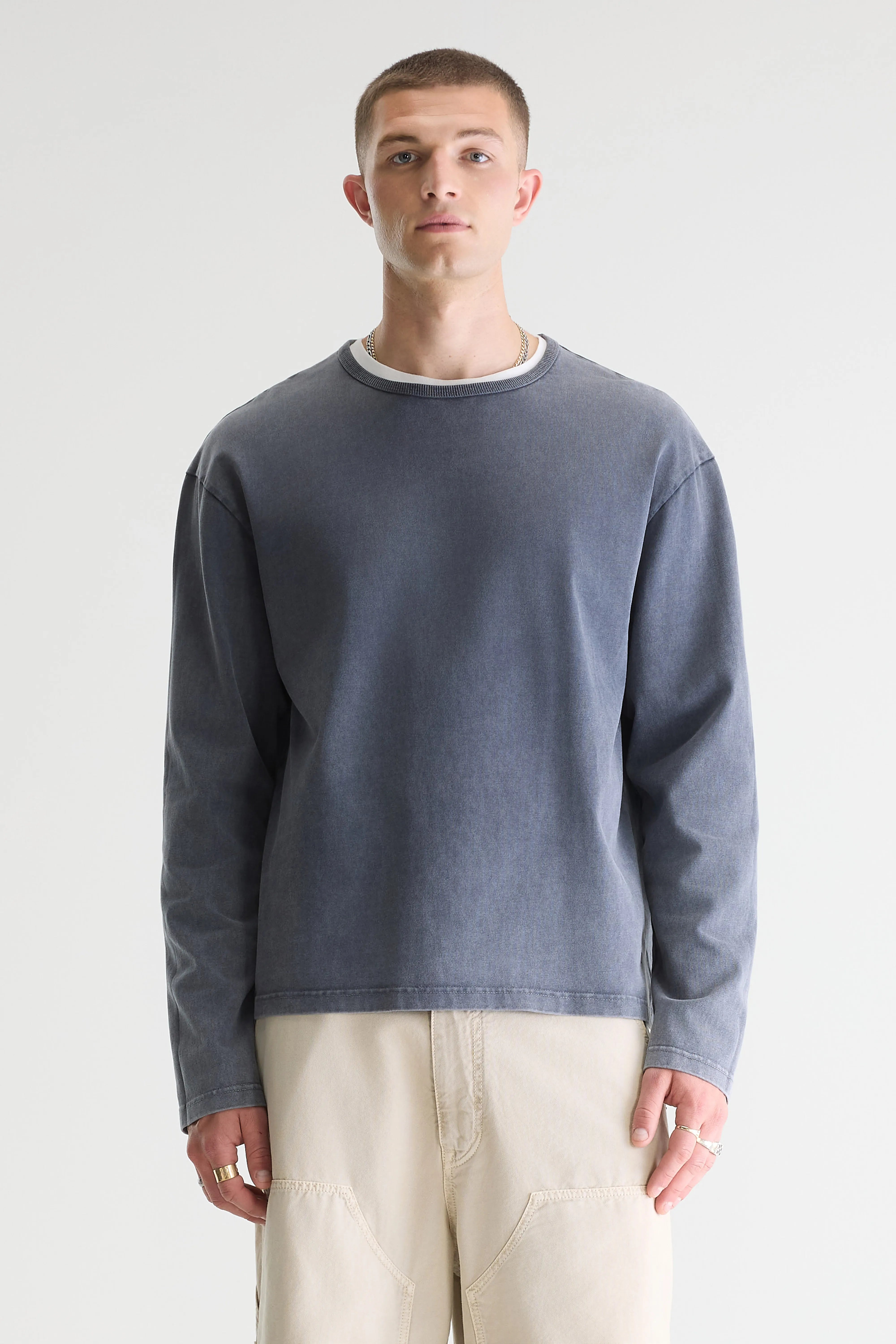 Fuller T-shirt Met Lange Mouwen - Navy Voor Heren | Bellerose