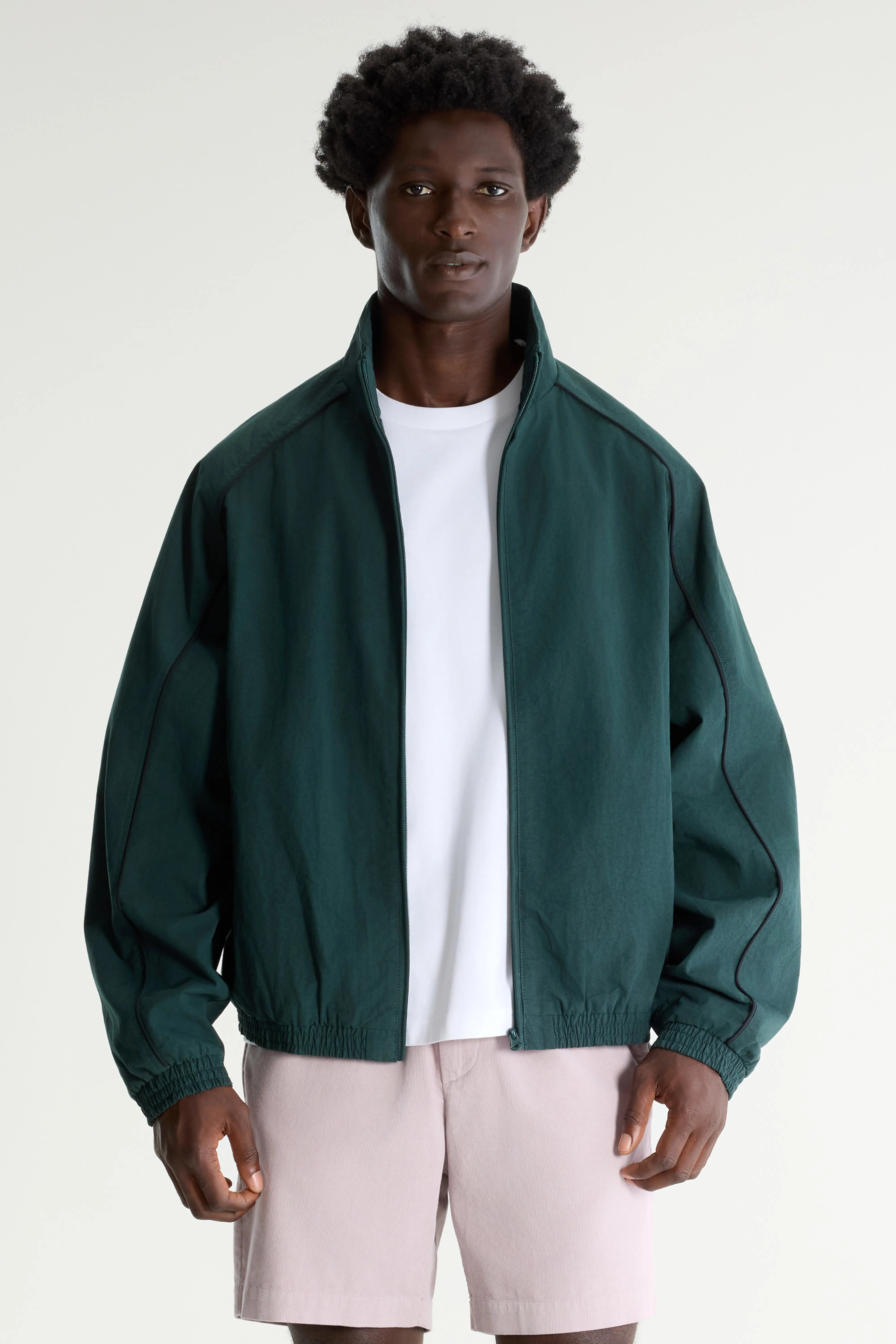 Green zip-up sports jacket for men | Bellerose Green zip-up sports jacket for men | Bellerose