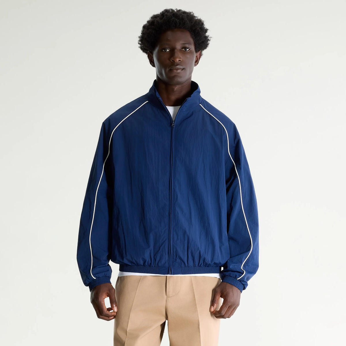 Blue zip-up sports jacket for men | Bellerose