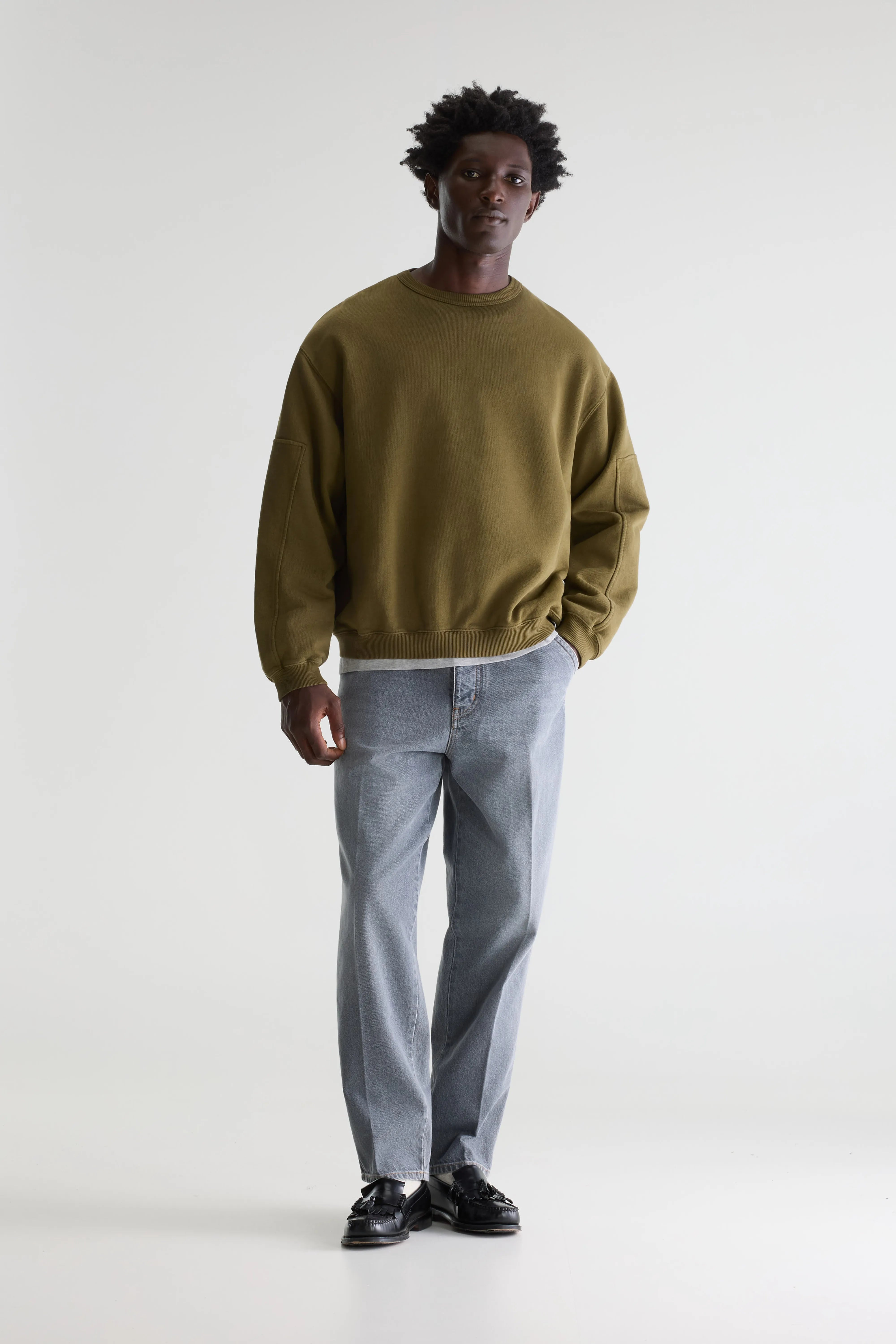 Fapien sweatshirt met ronde hals (261 / M / MILITARY)