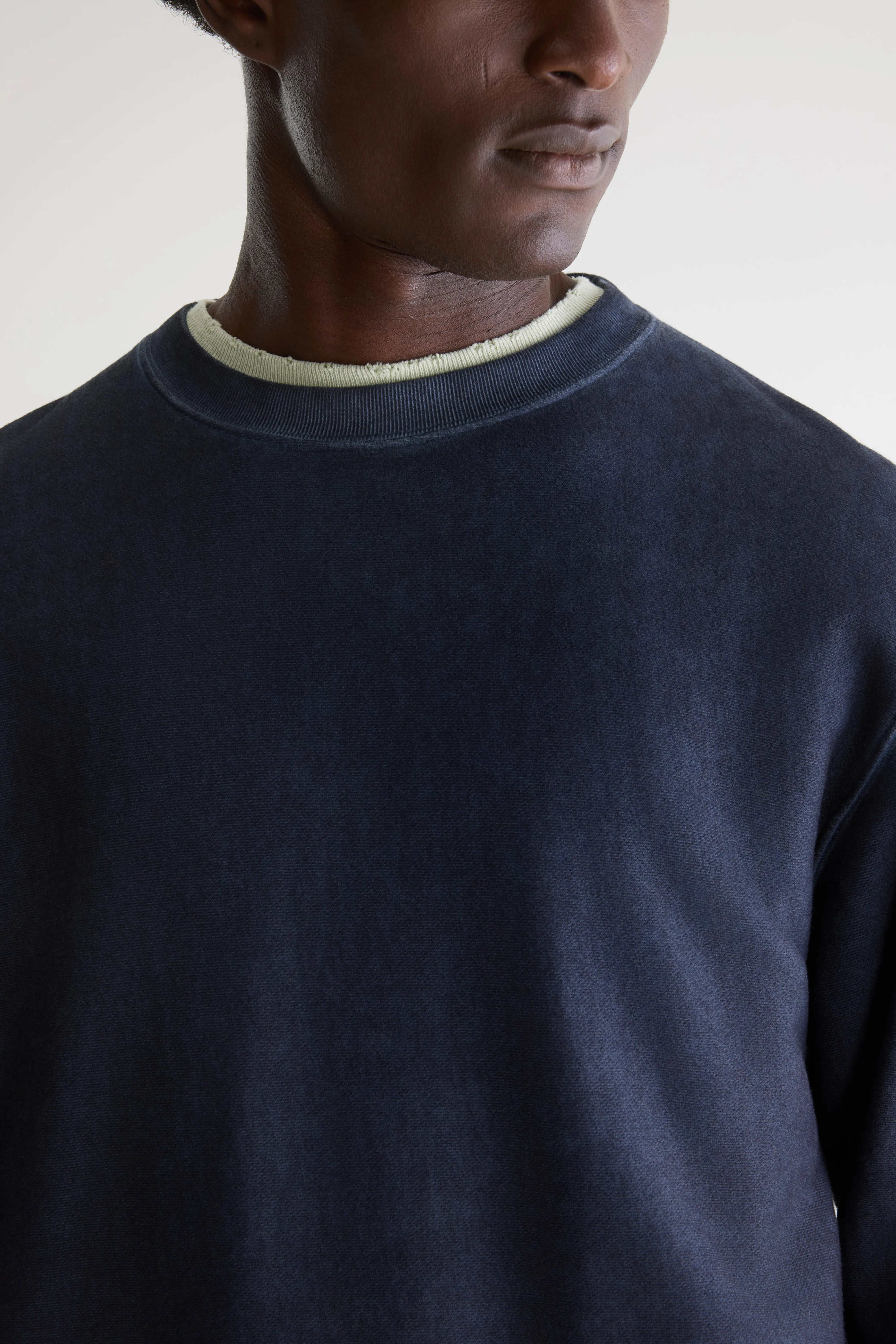 Flake sweatshirt met ronde hals (261 / M / DARK NAVY)