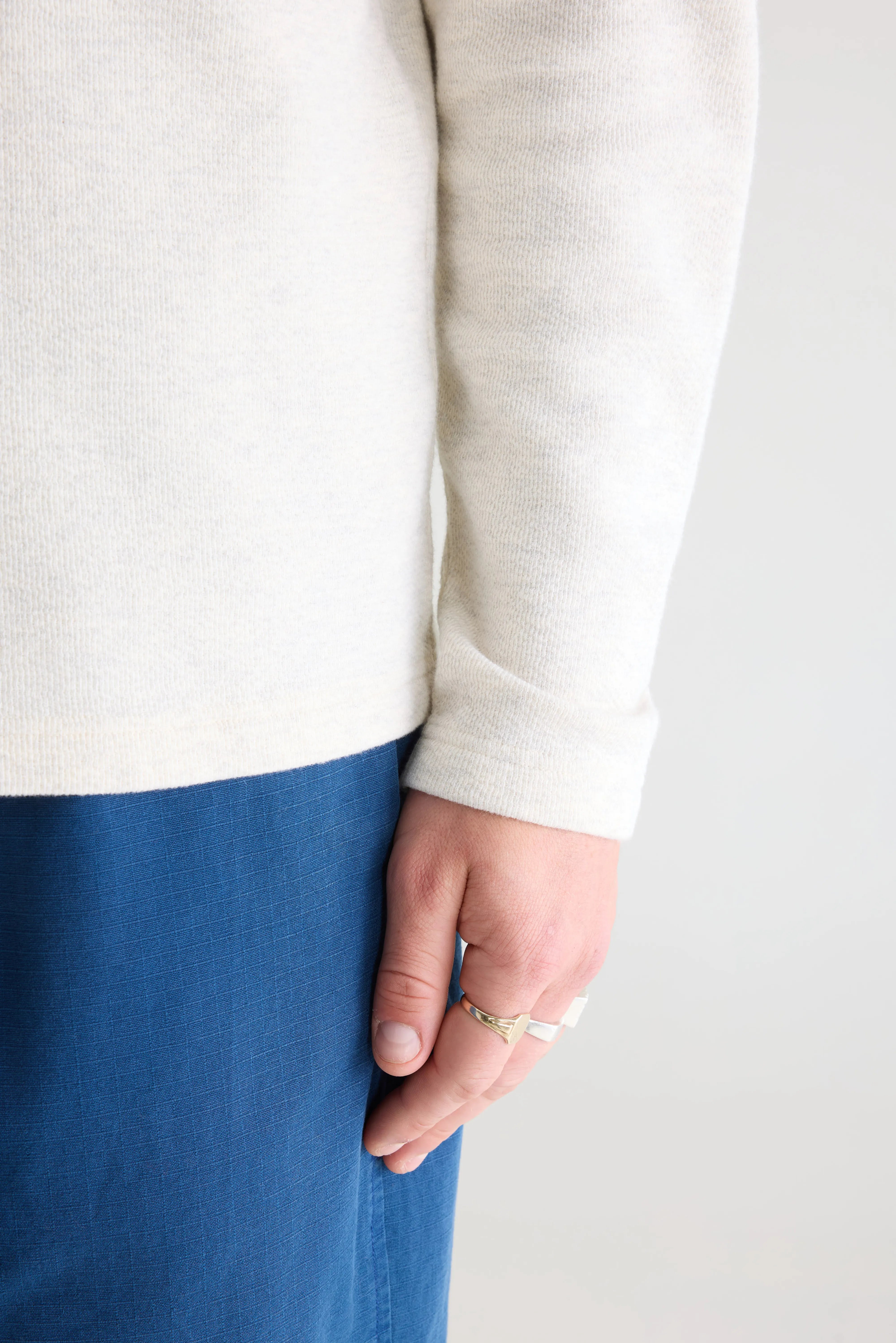 Spence Zipped-collar T-shirt - Oyster For Men | Bellerose