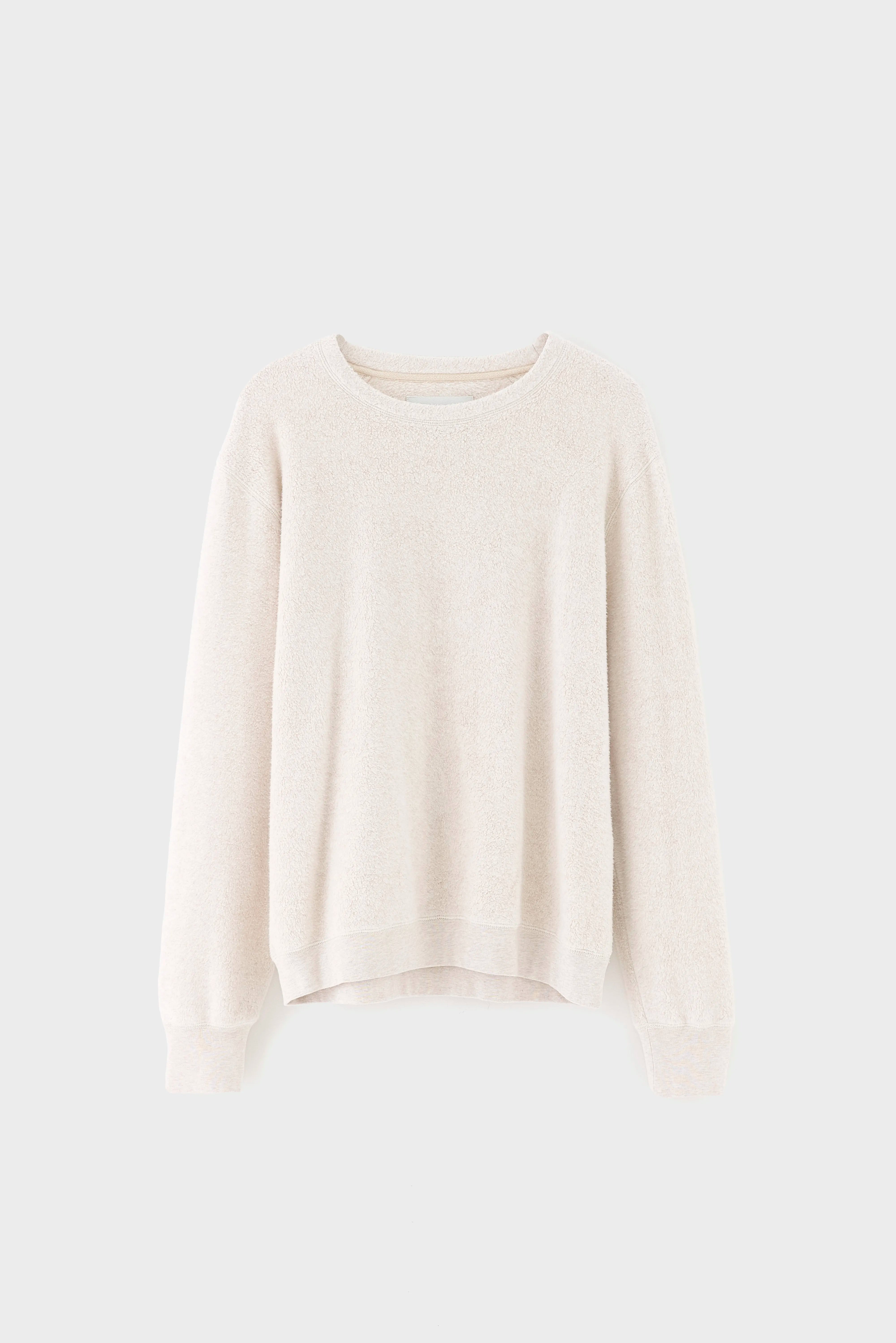 Matt sweatshirt met ronde hals  (261 / M / CALCAIRE)