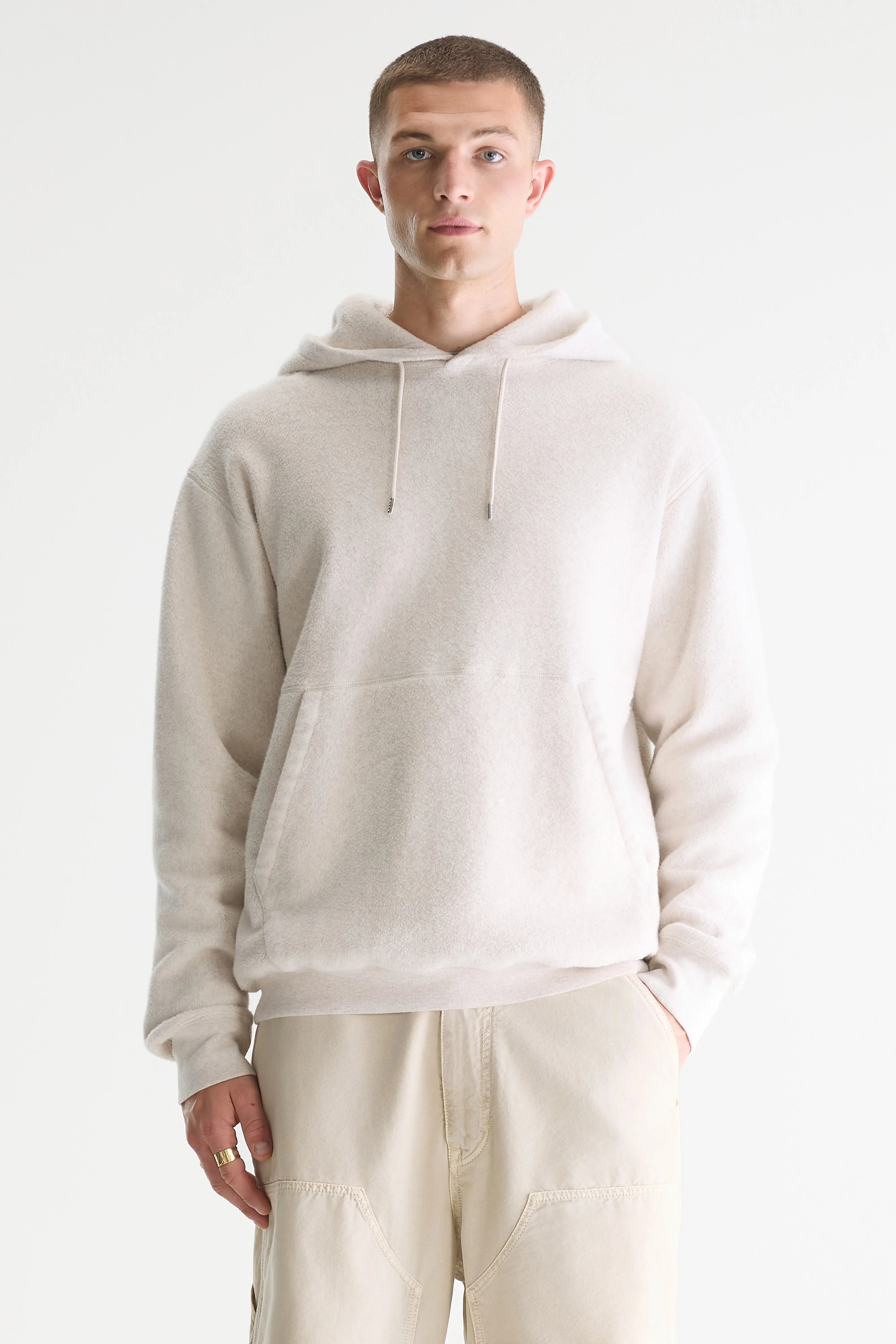 Mattis Relaxte Hoodie - Calcaire Voor Heren | Bellerose
