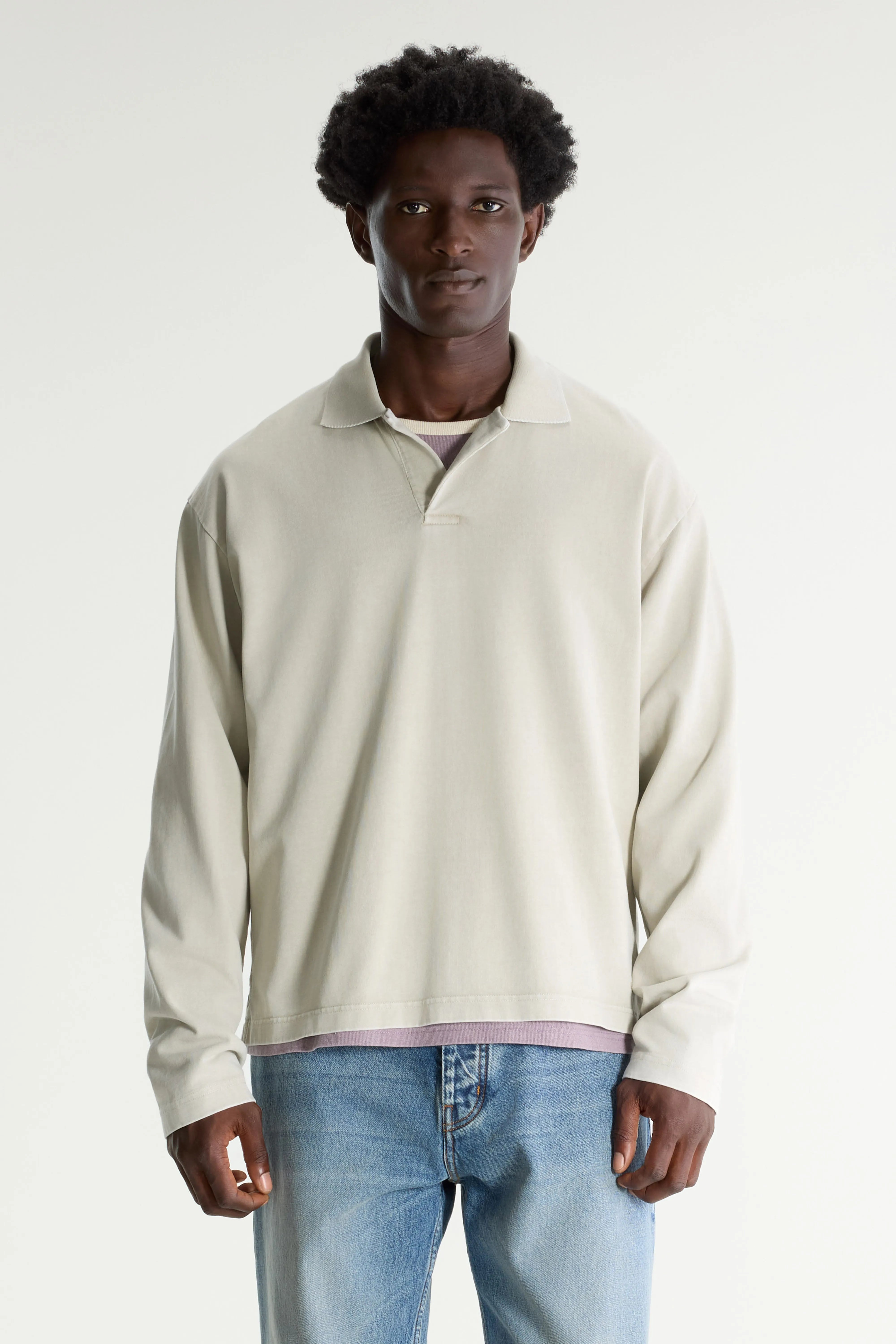 Vlugies long-sleeve polo  (261 / M / NICKEL)