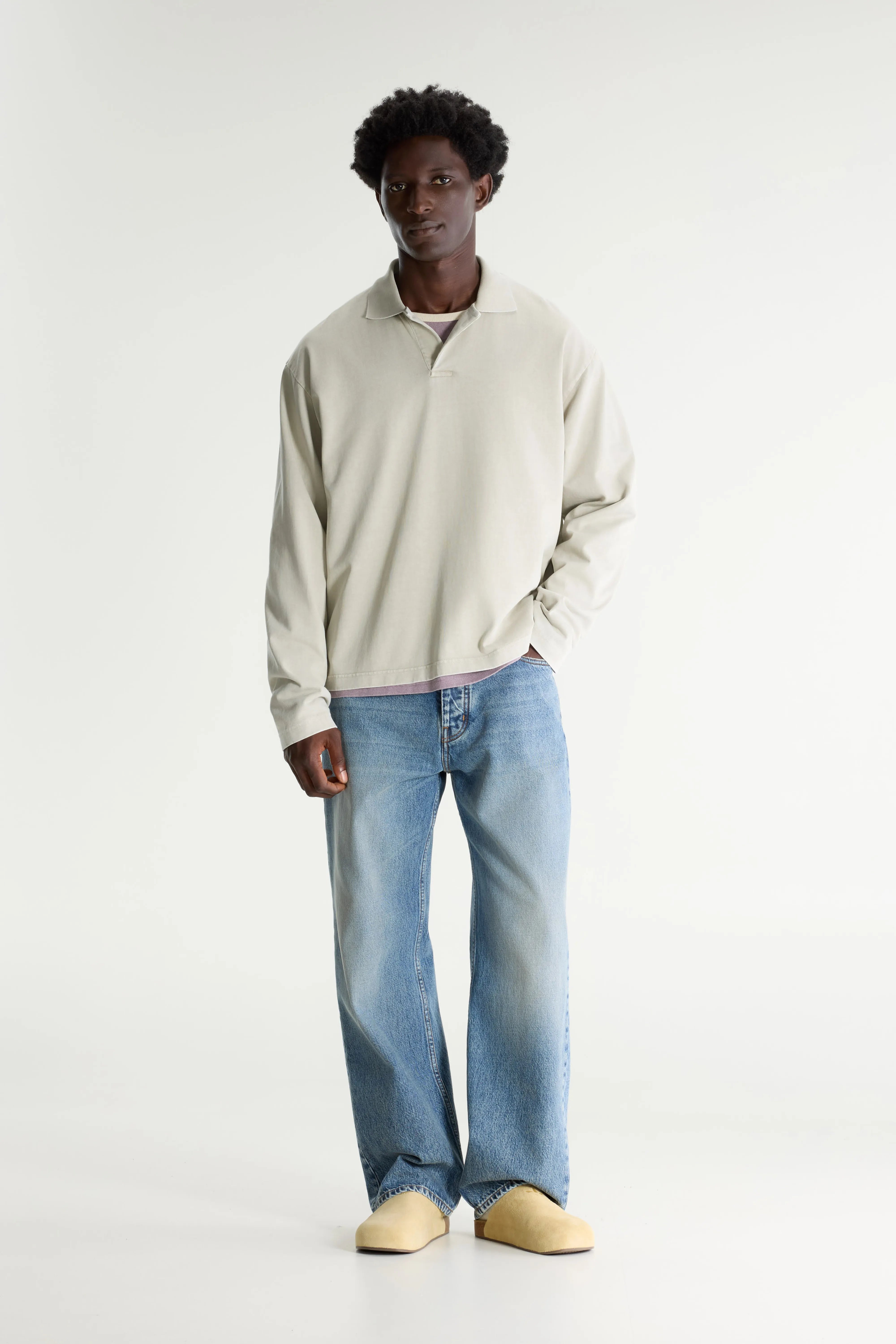 Vlugies long-sleeve polo  (261 / M / NICKEL)