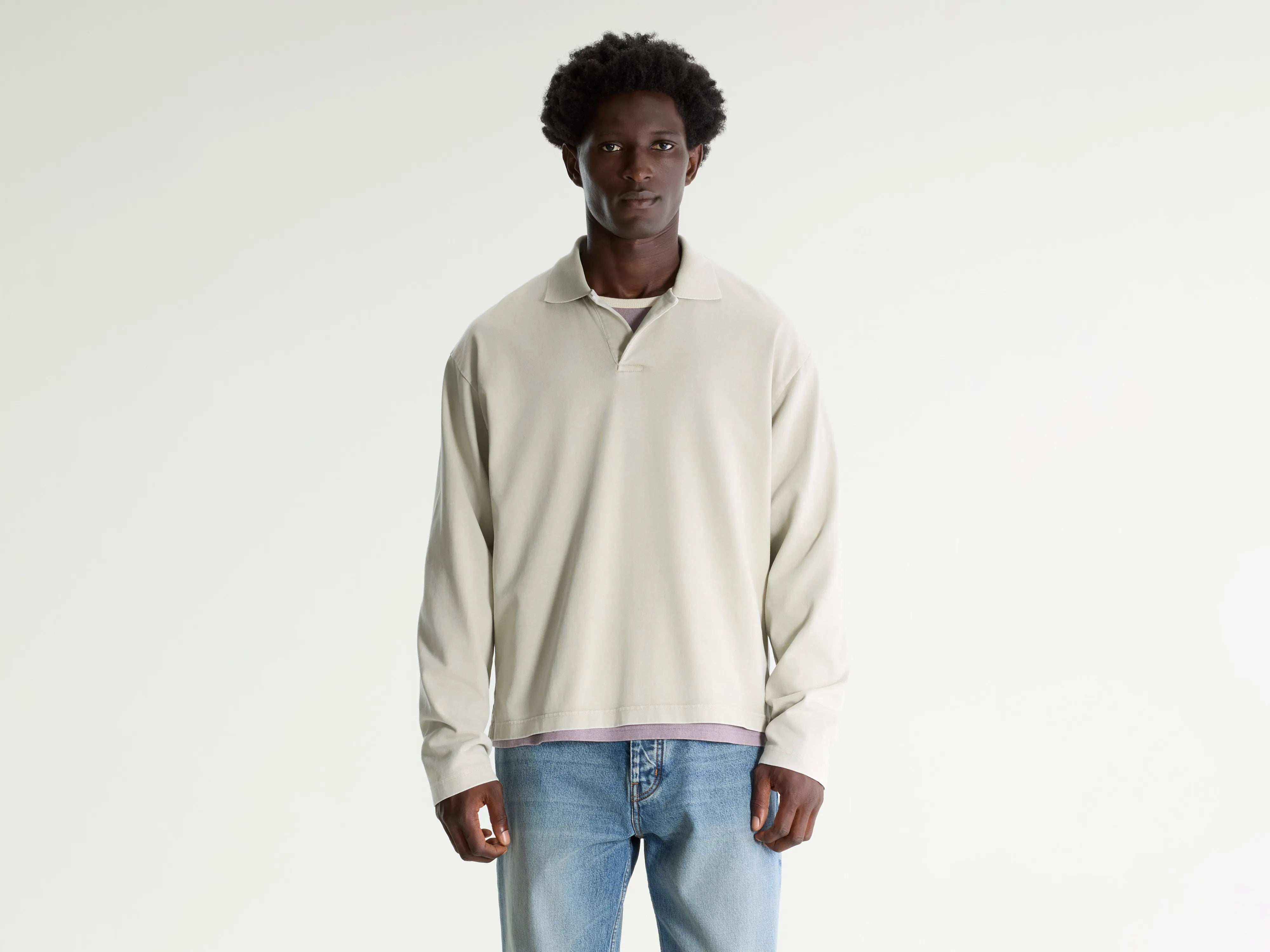 Vlugies long-sleeve polo  (261 / M / NICKEL)
