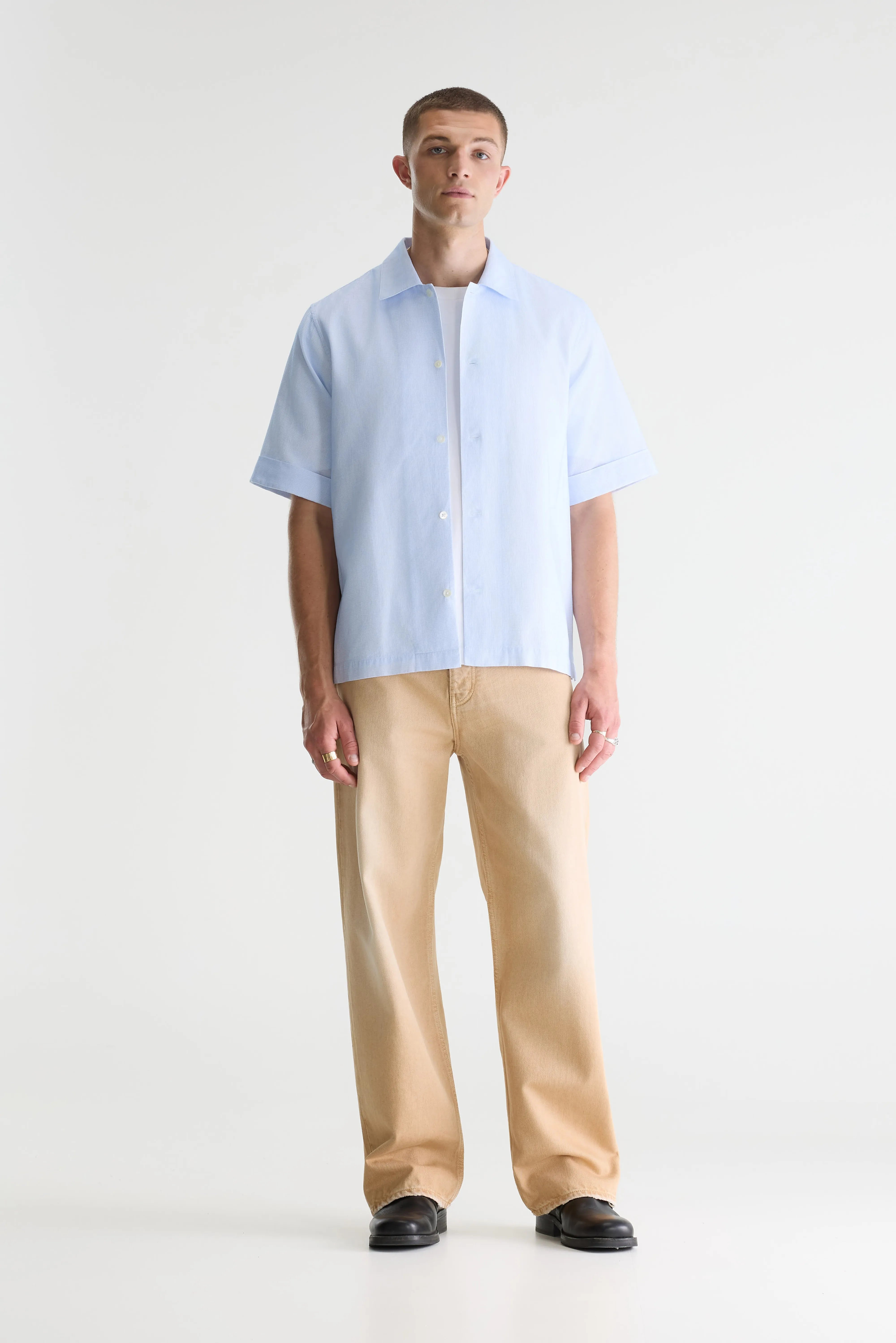 Flint Hemd Met Microruitjes - Sky / White Voor Heren | Bellerose