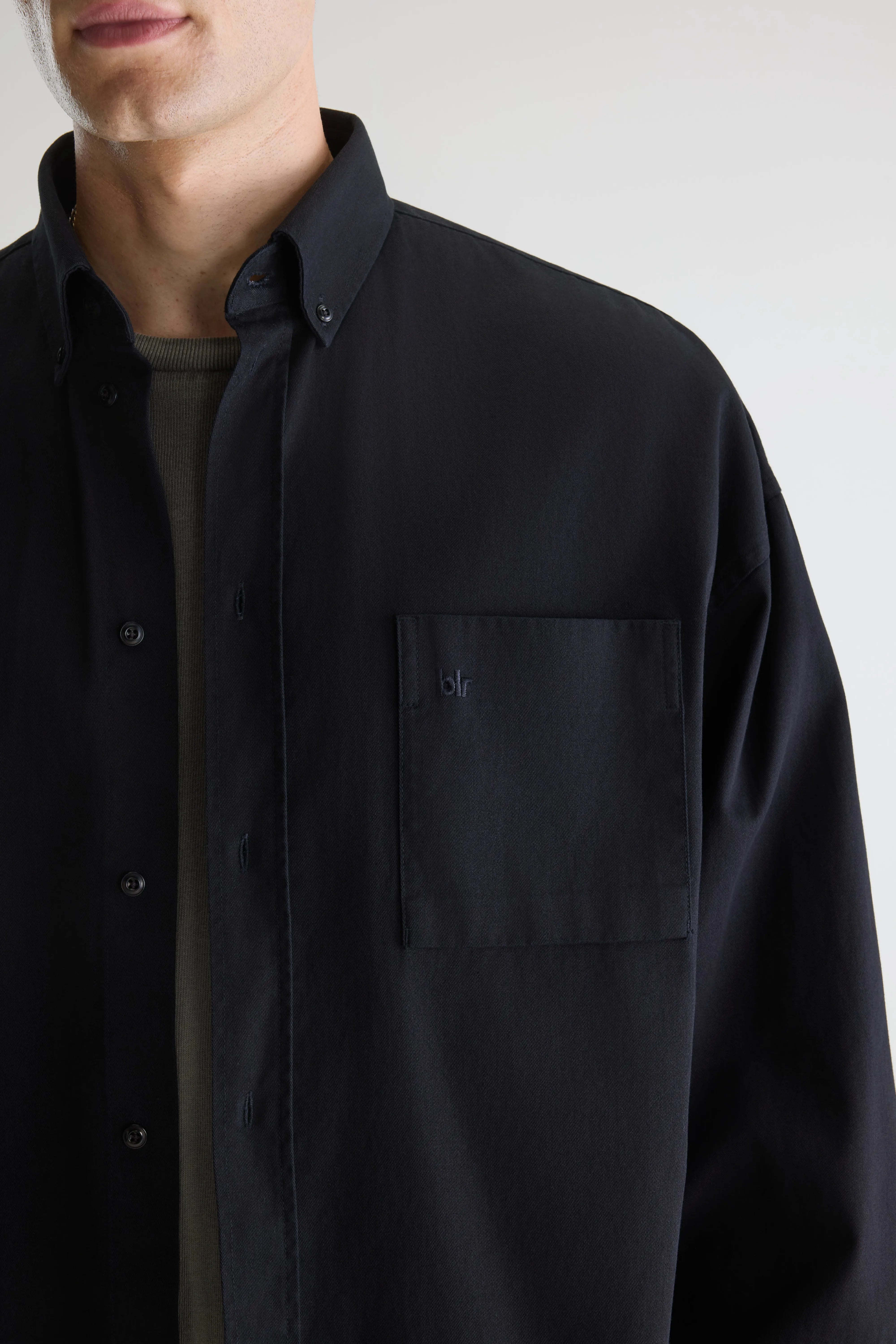 Ficus Heavyweight Shirt - Black For Men | Bellerose
