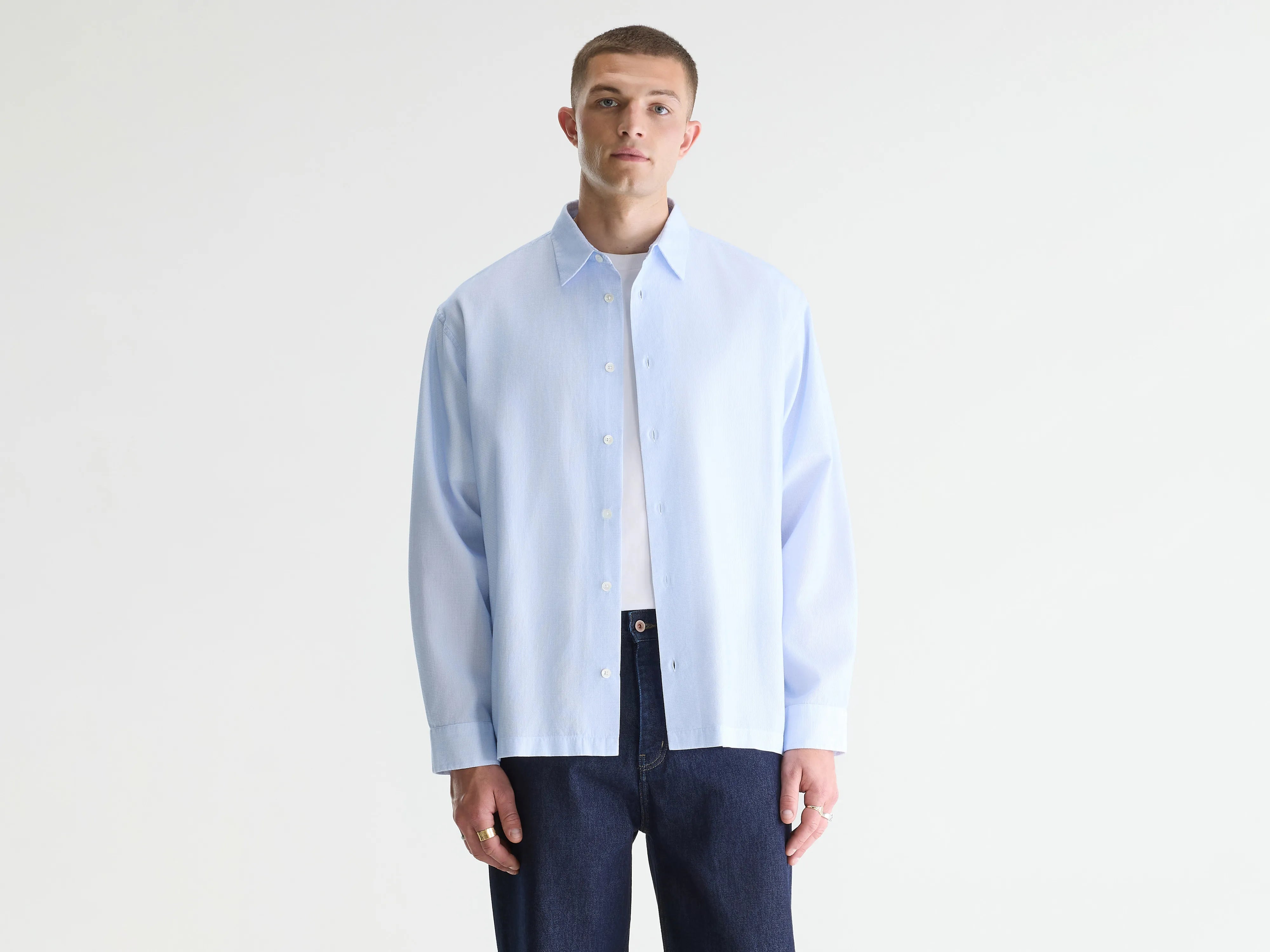 Flip micro-checked shirt (261 / M / CHECK A)