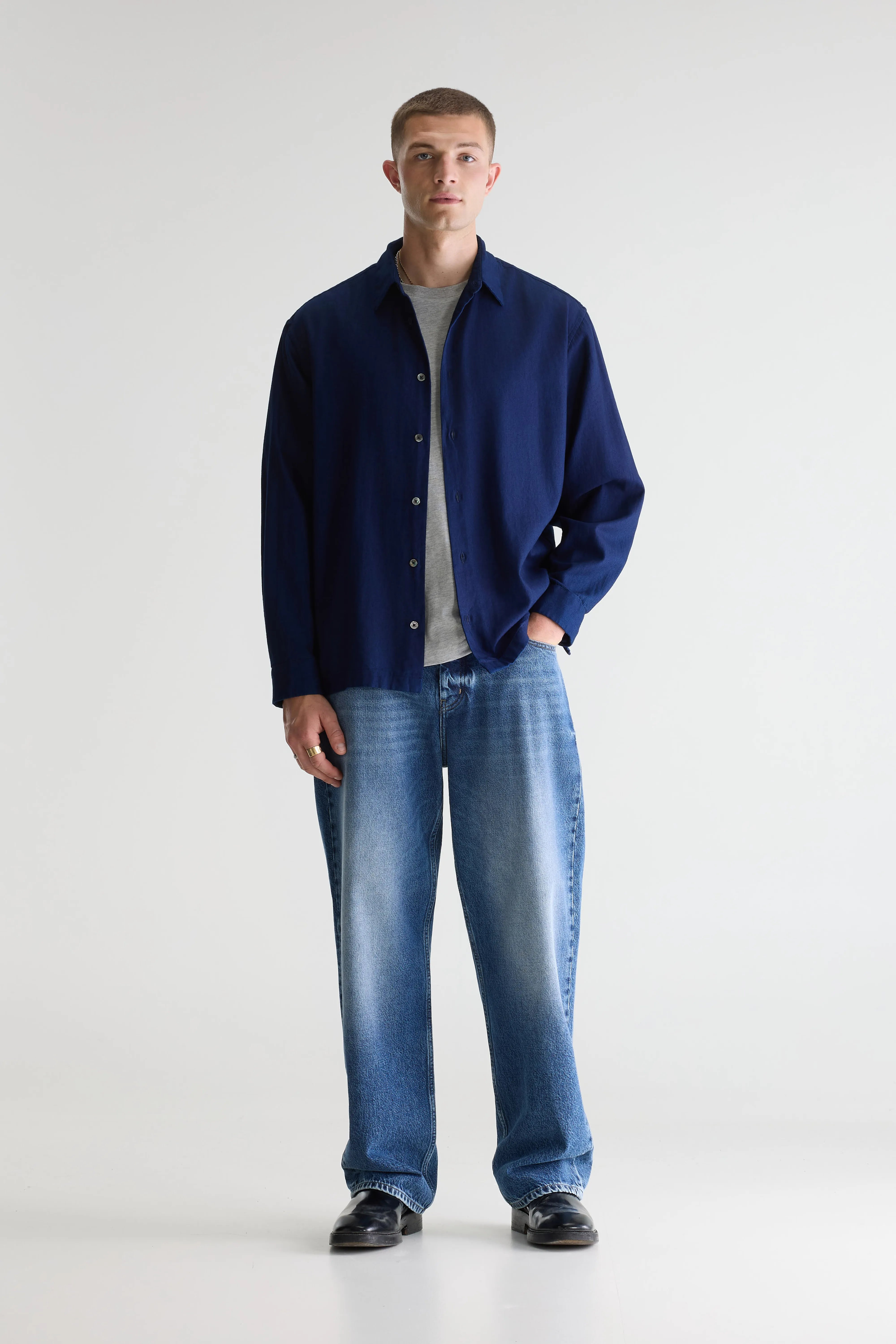 Flip Relaxed Shirt - Indigo For Men | Bellerose