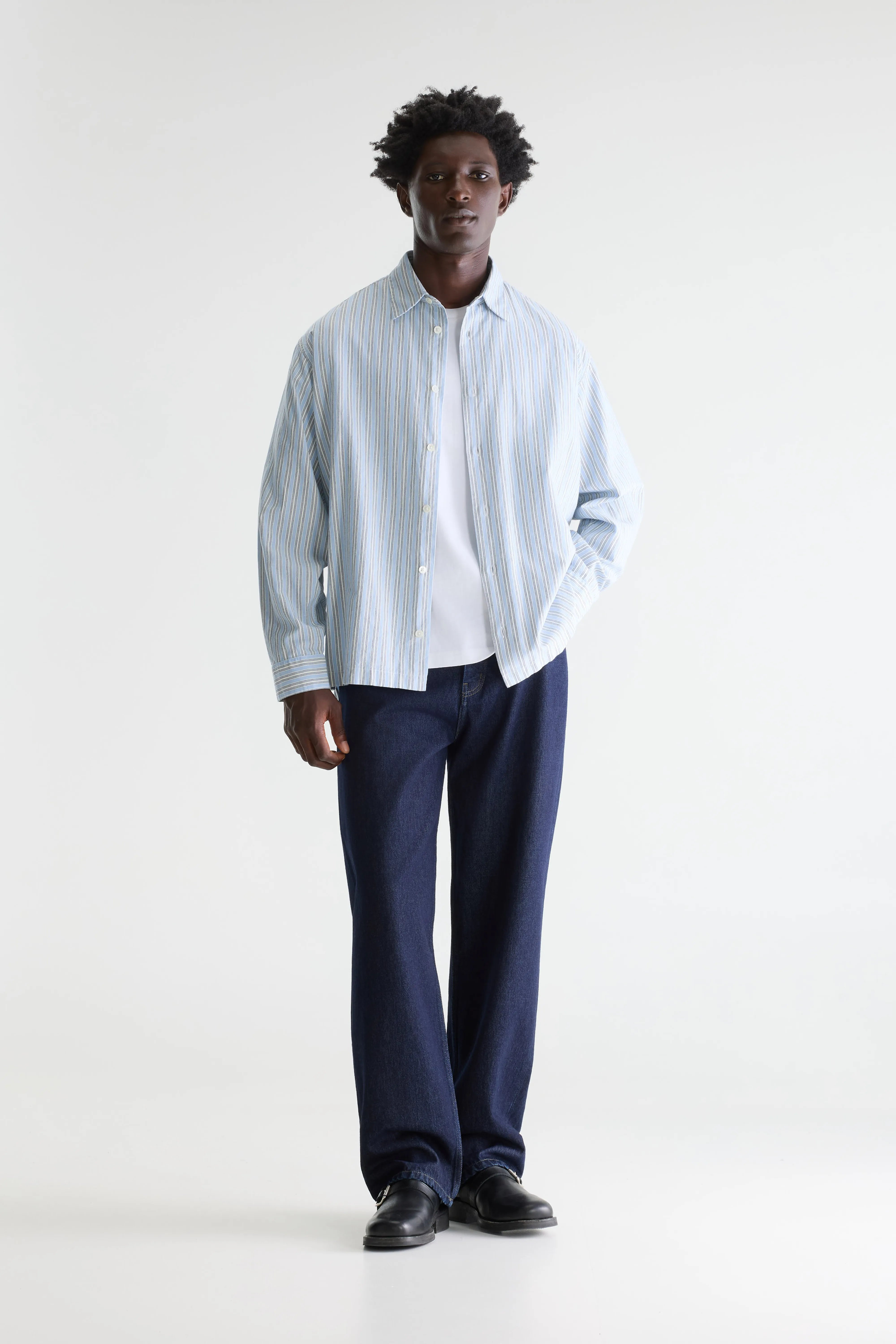 Flip Relaxed Gestreept Hemd - Blue / Moraine / White Voor Heren | Bellerose