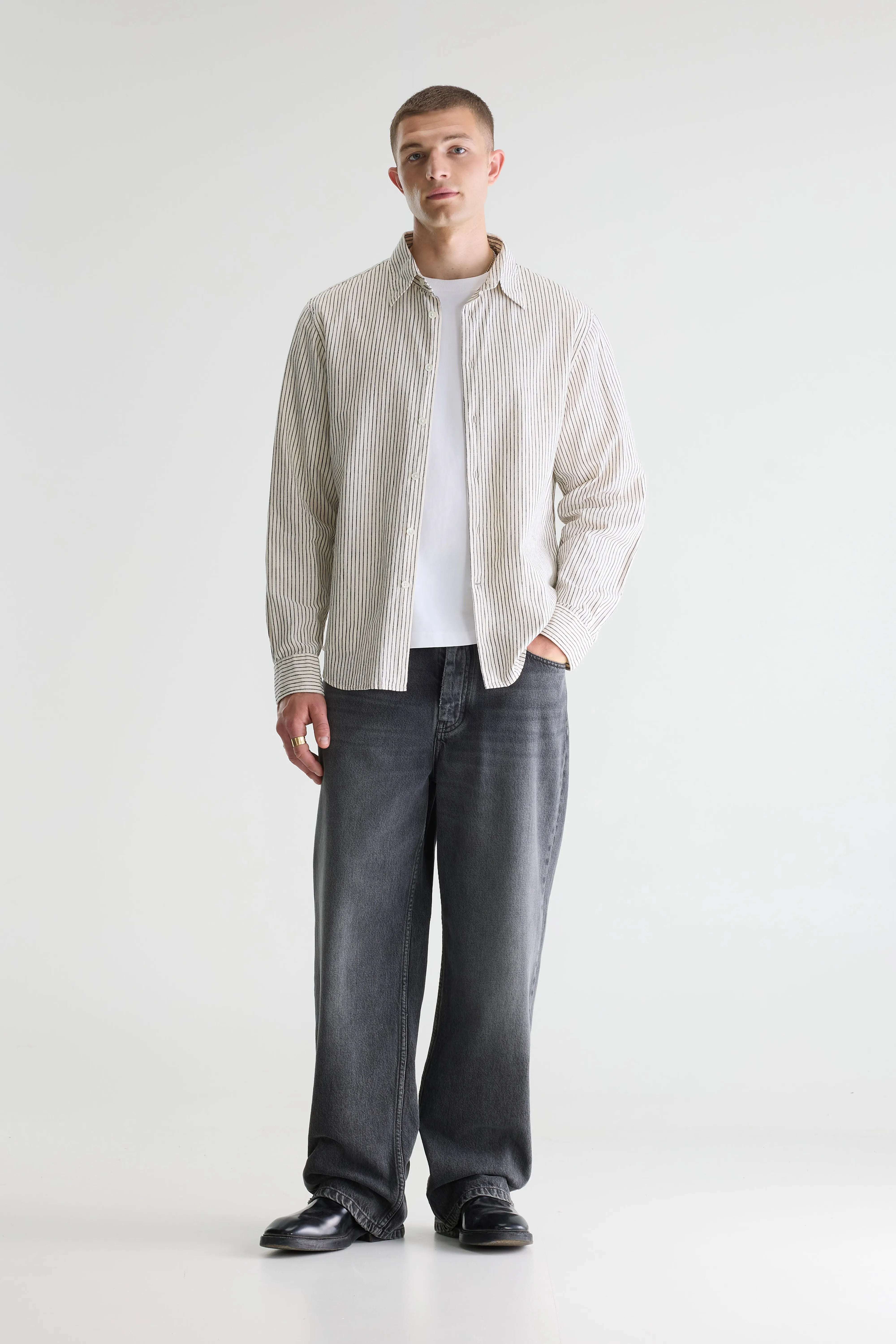 Franklin Gestreept Hemd - Regal blue / Vintage white Voor Heren | Bellerose