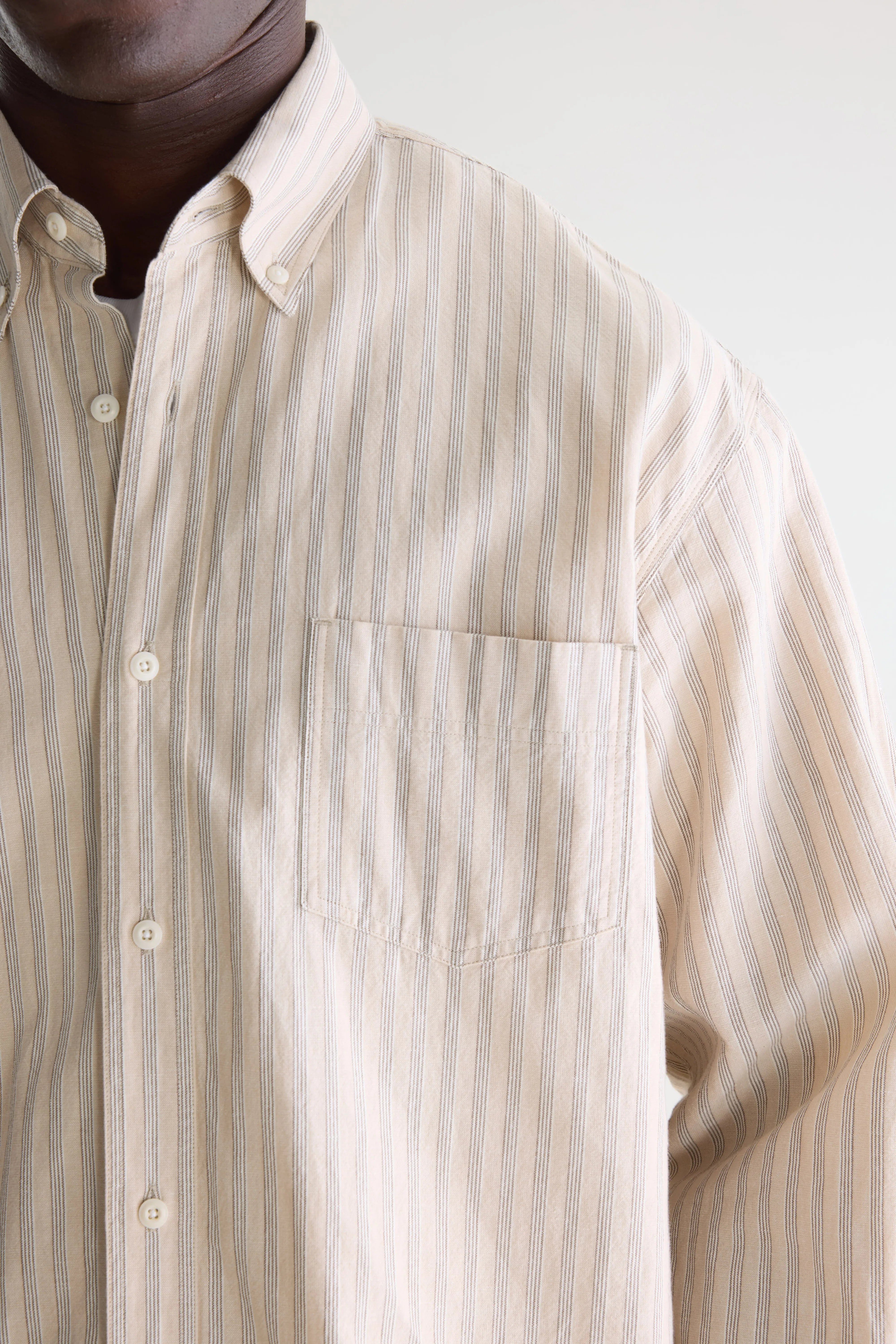 Chemise Rayée Lighto - Chardon / White / Worker Pour Homme | Bellerose