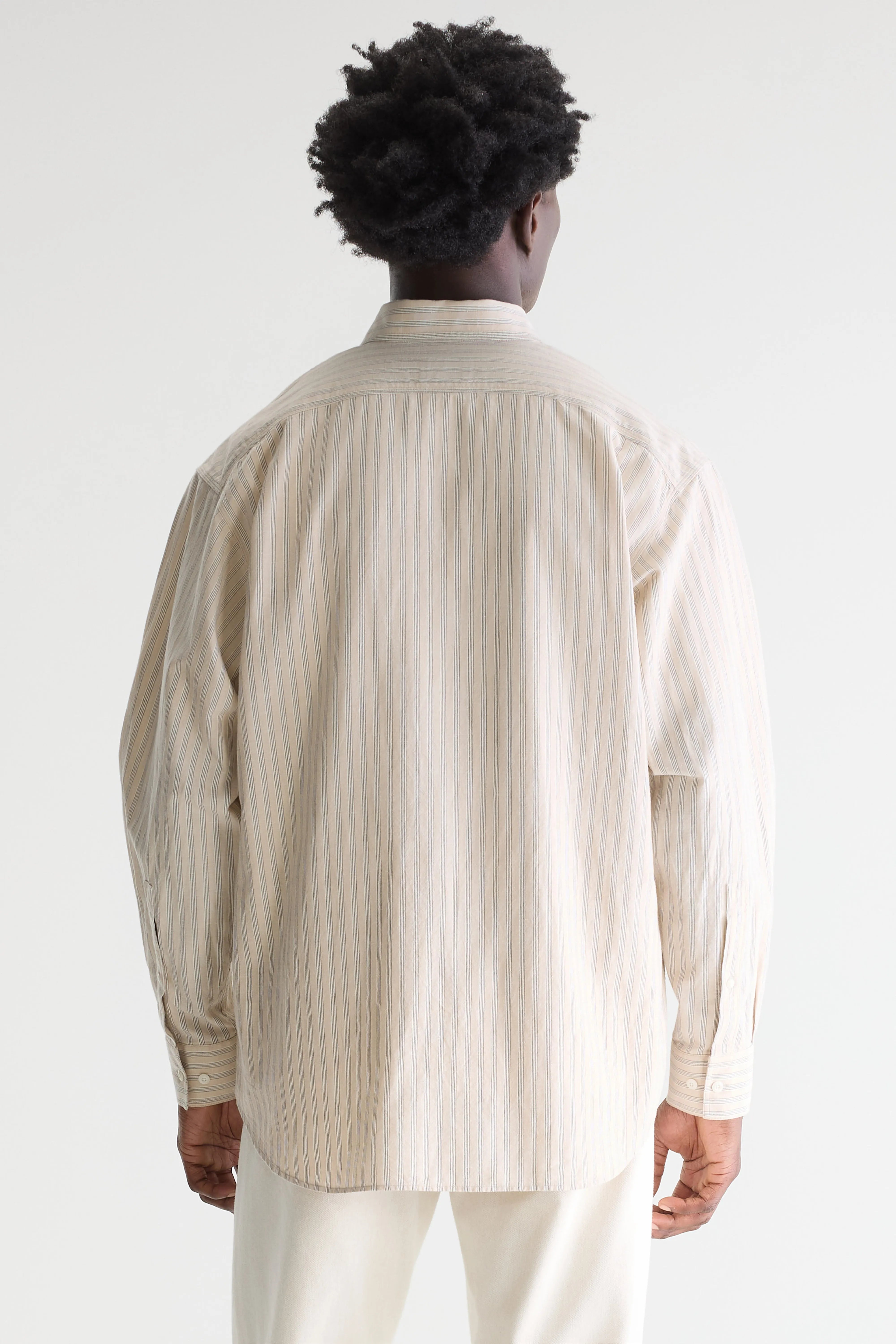 Chemise Rayée Lighto - Chardon / White / Worker Pour Homme | Bellerose