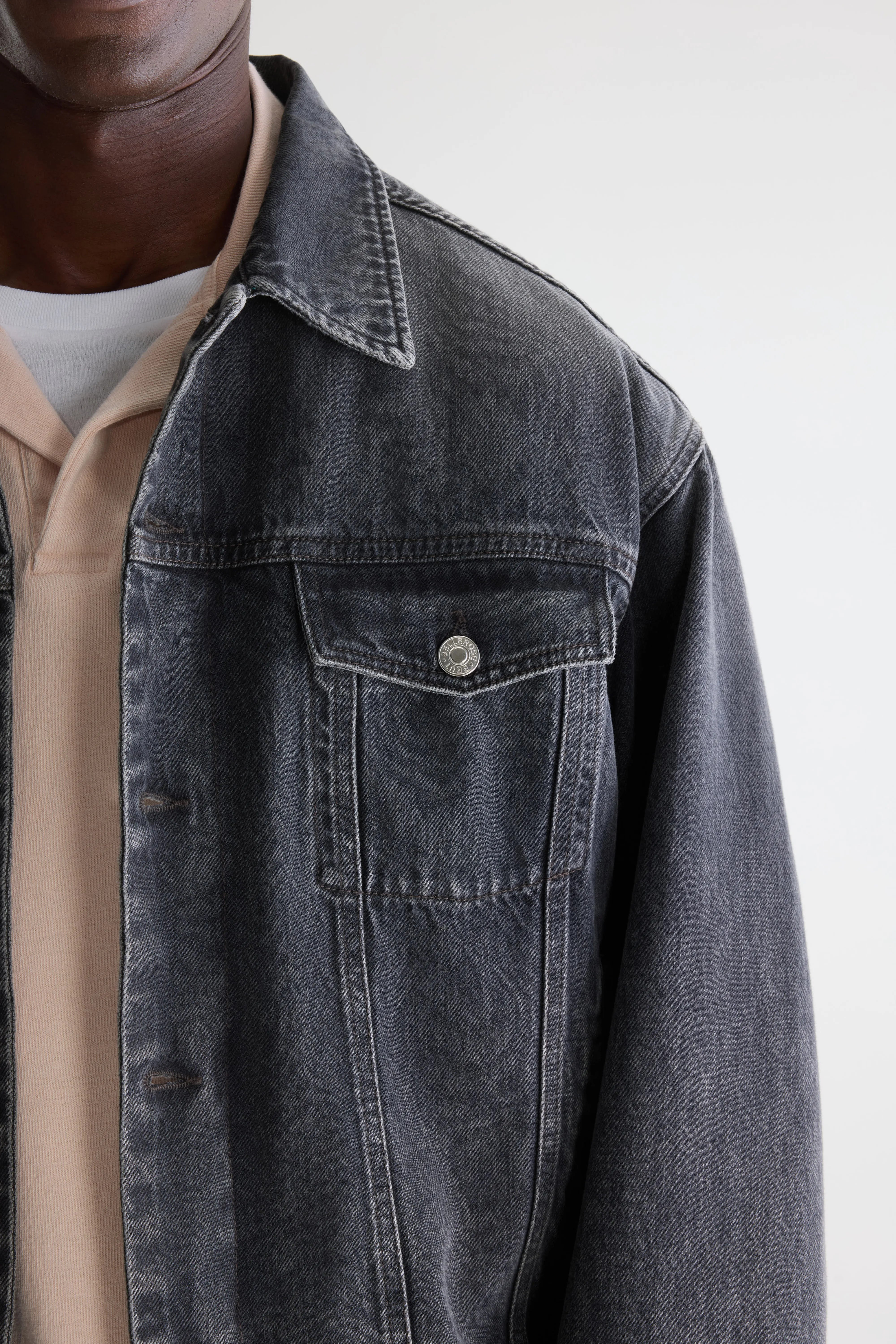 Poser denim jas (261 / M / BLACK STONE)