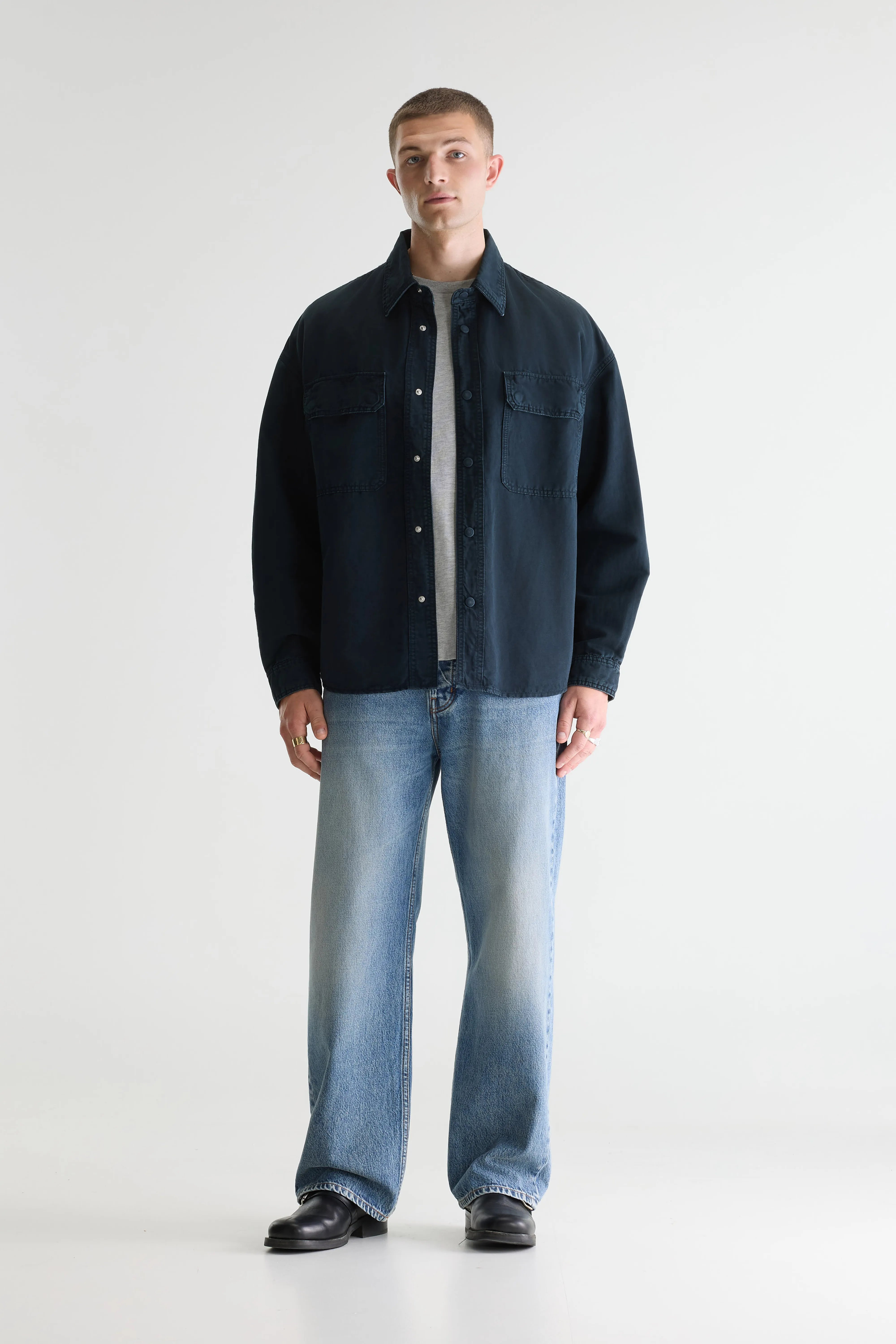 Poach Relaxed Overshirt - Jet set For Men | Bellerose