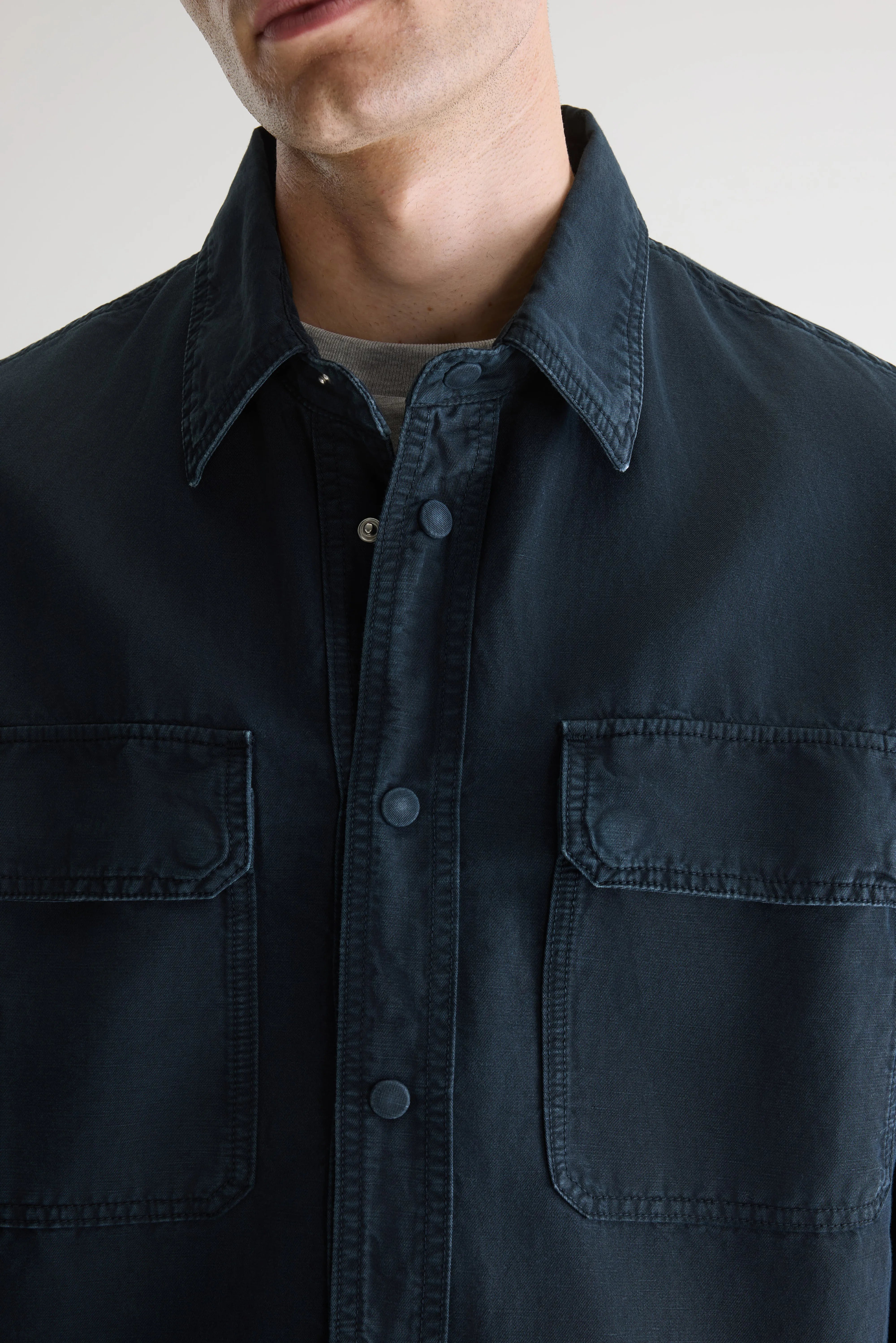 Poach Relaxed Overshirt - Jet set For Men | Bellerose