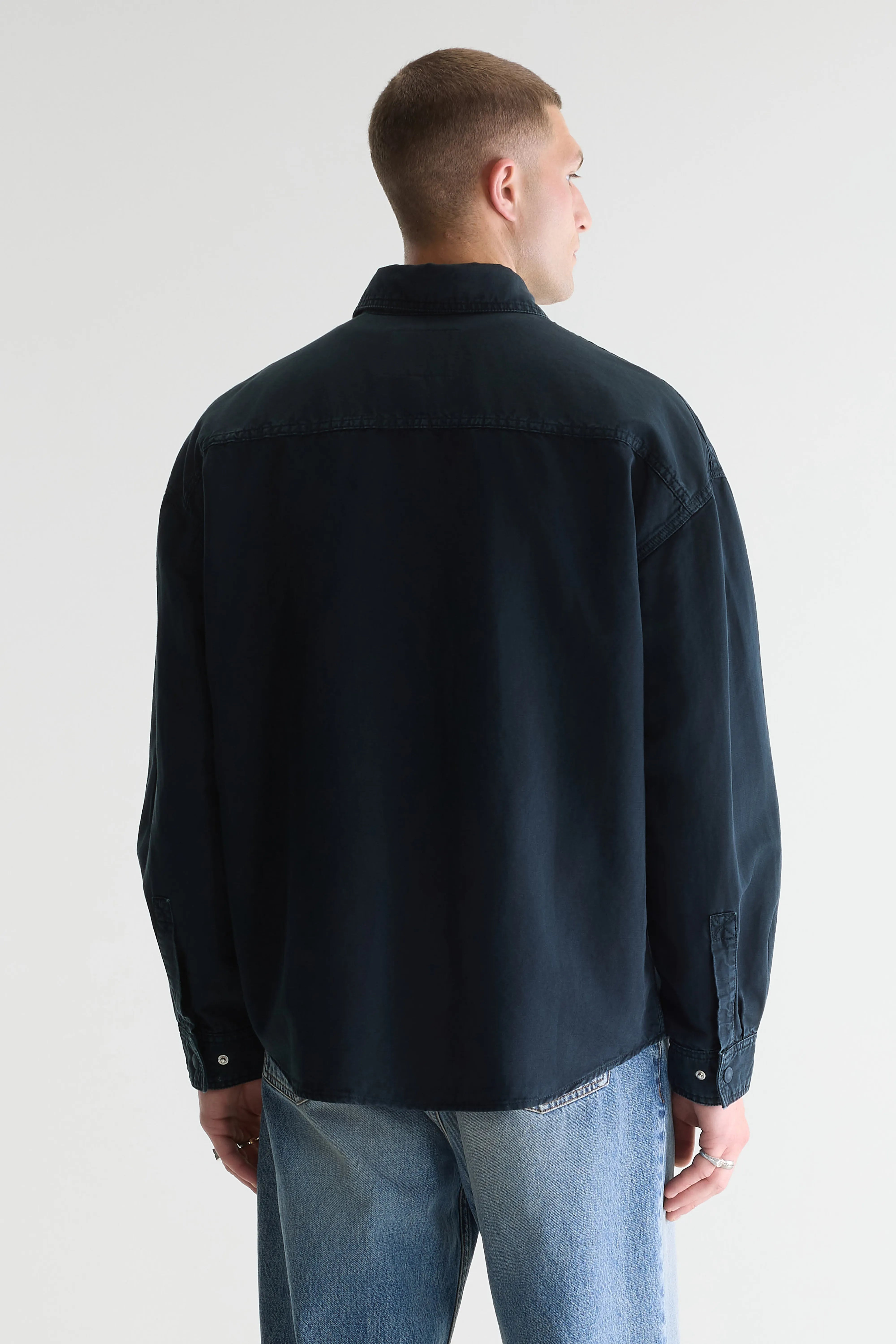 Poach relaxed overshirt (261 / M / JET SET)