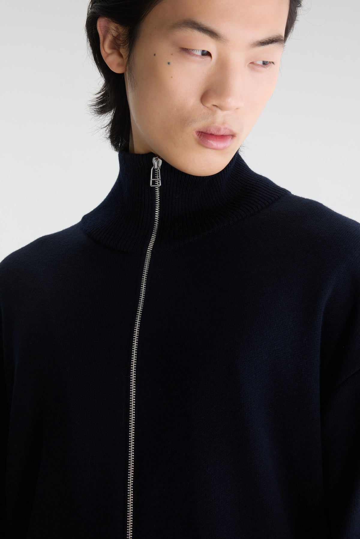 Siap cardigan met rits (262 / M / NAVY)