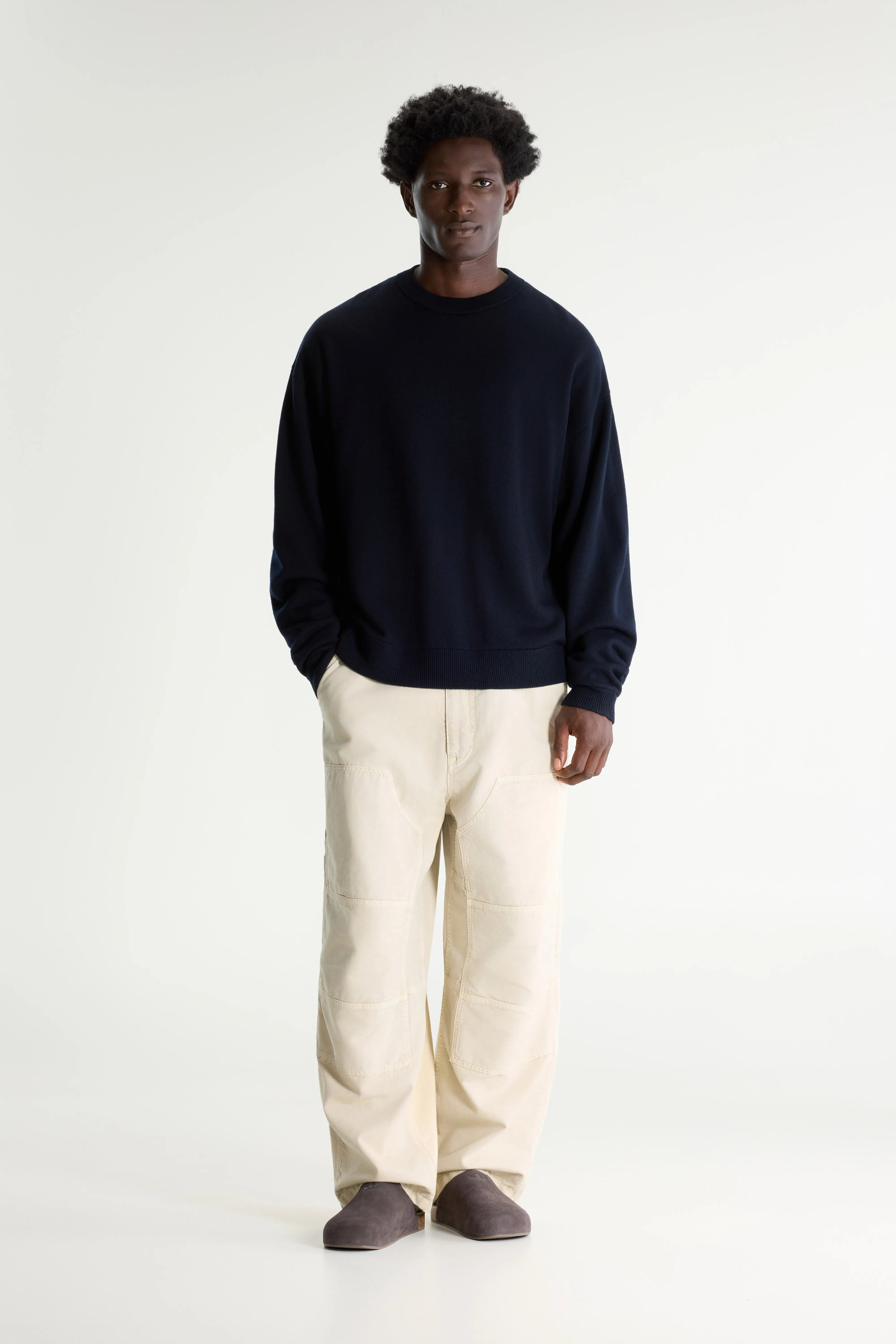 Pull Col Rond Siamo - Navy Pour Homme | Bellerose