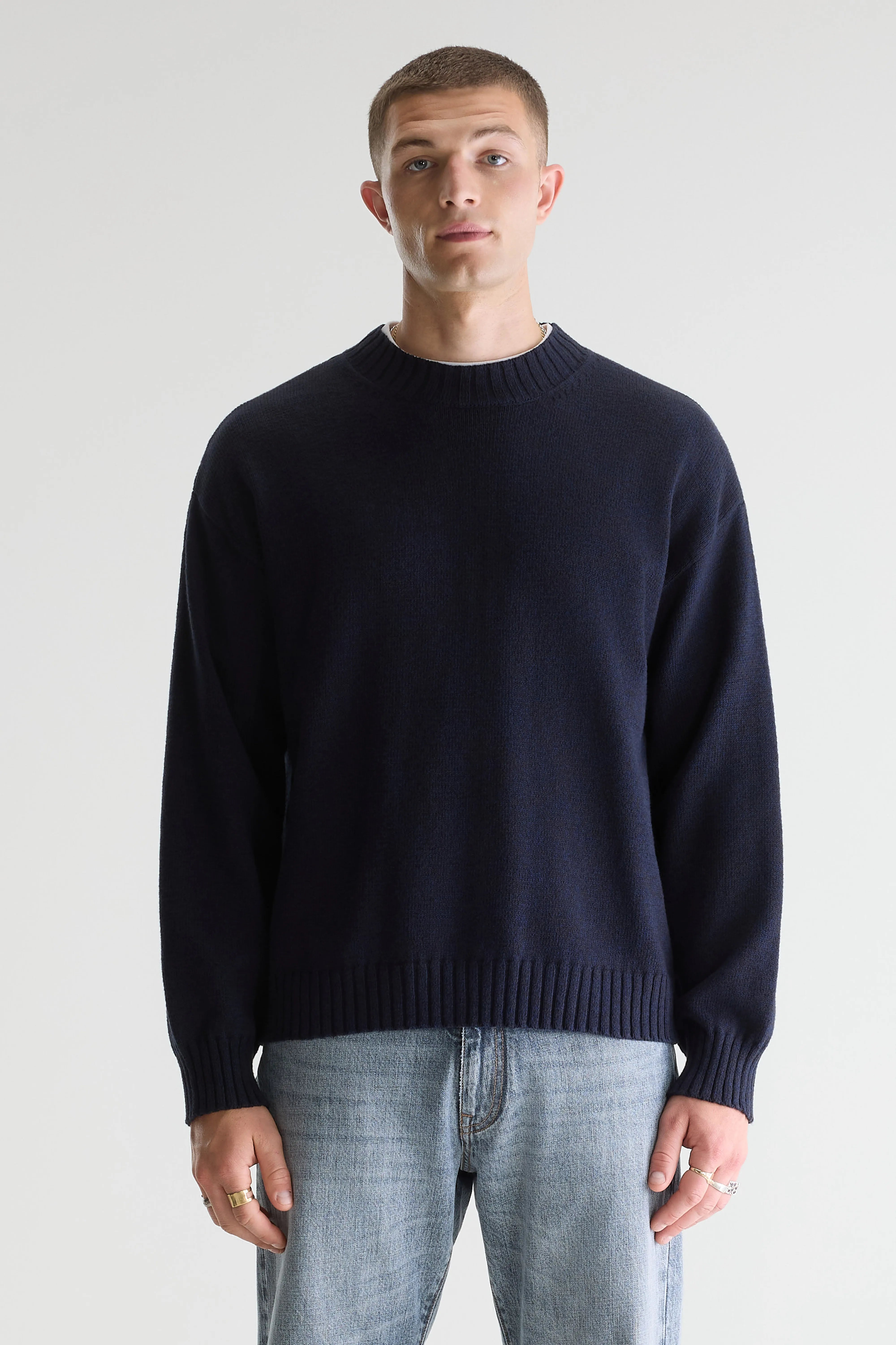 Grimo Tweekleurige Trui - Black blue / Navy Voor Heren | Bellerose