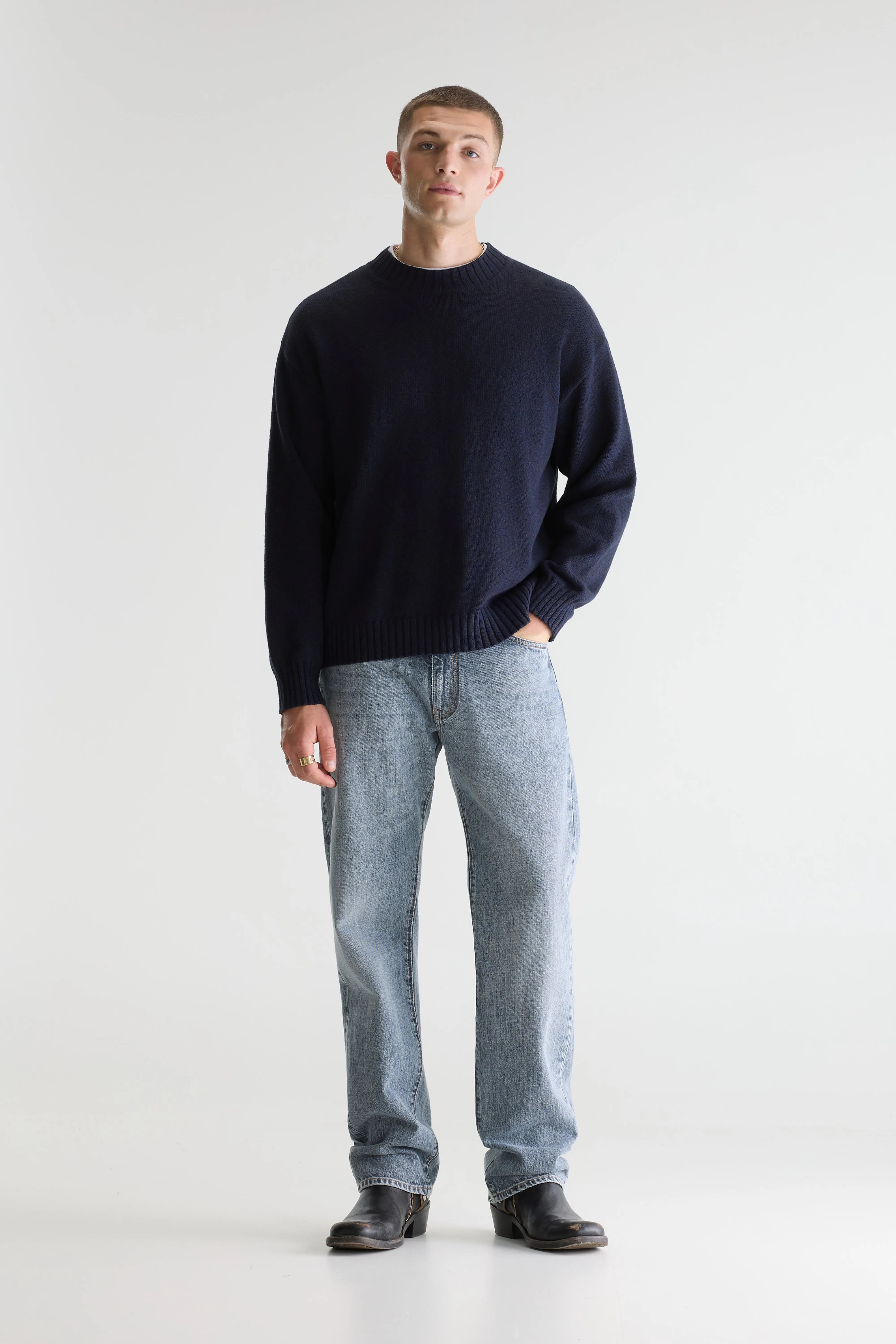Grimo Tweekleurige Trui - Black blue / Navy Voor Heren | Bellerose