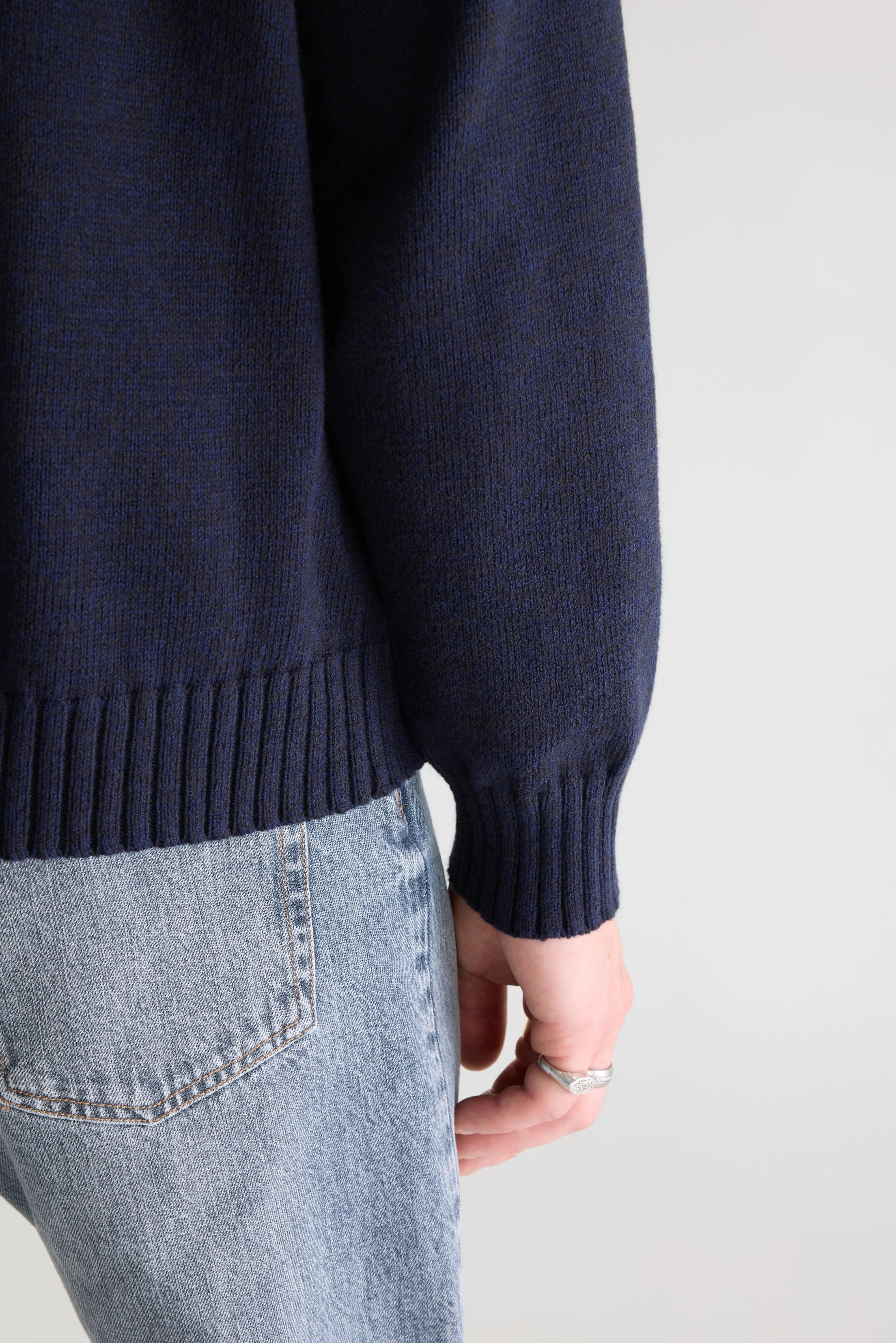 Grimo Tweekleurige Trui - Black blue / Navy Voor Heren | Bellerose