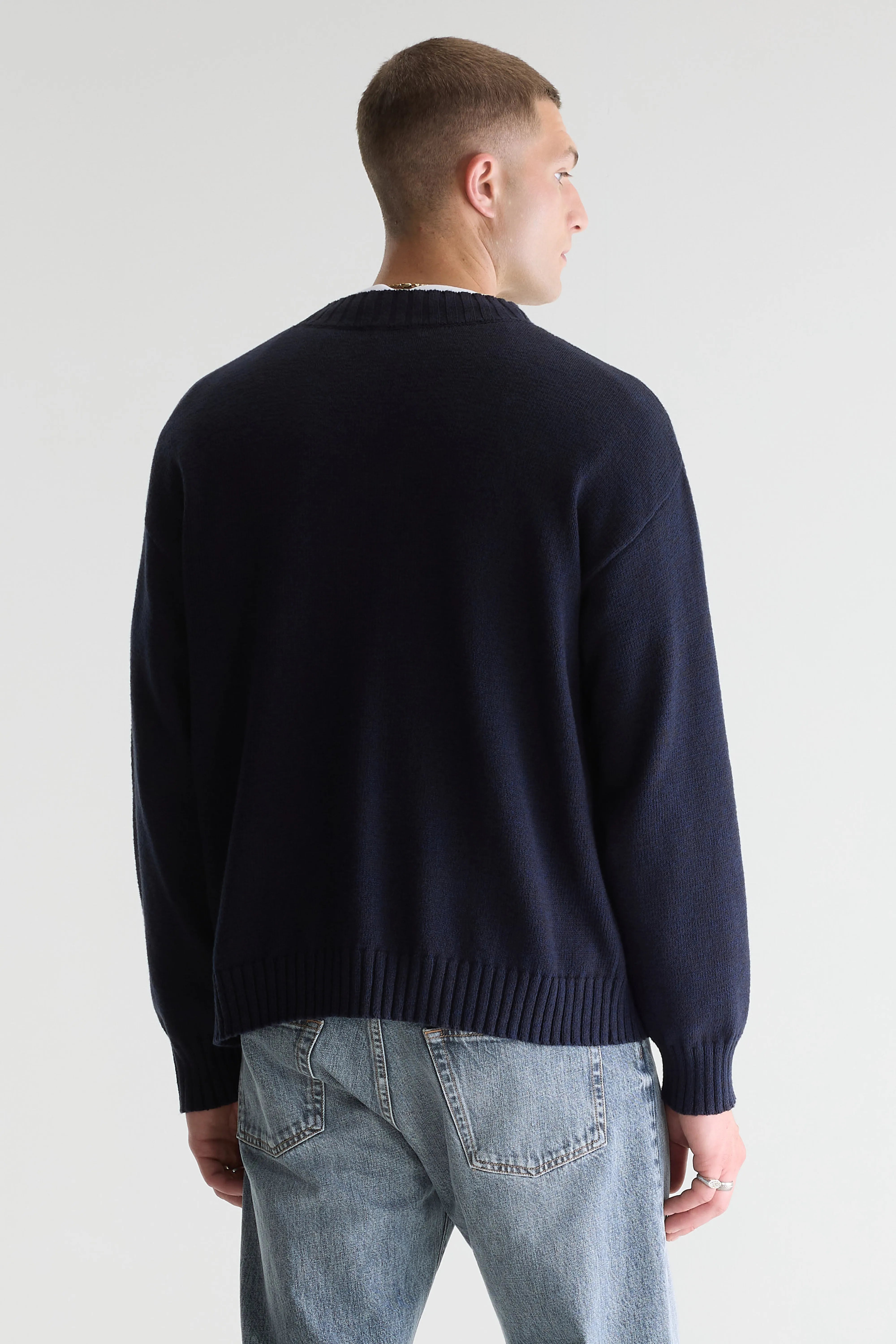 Pull bicolore Grimo (261 / M / BLACK BLUE)