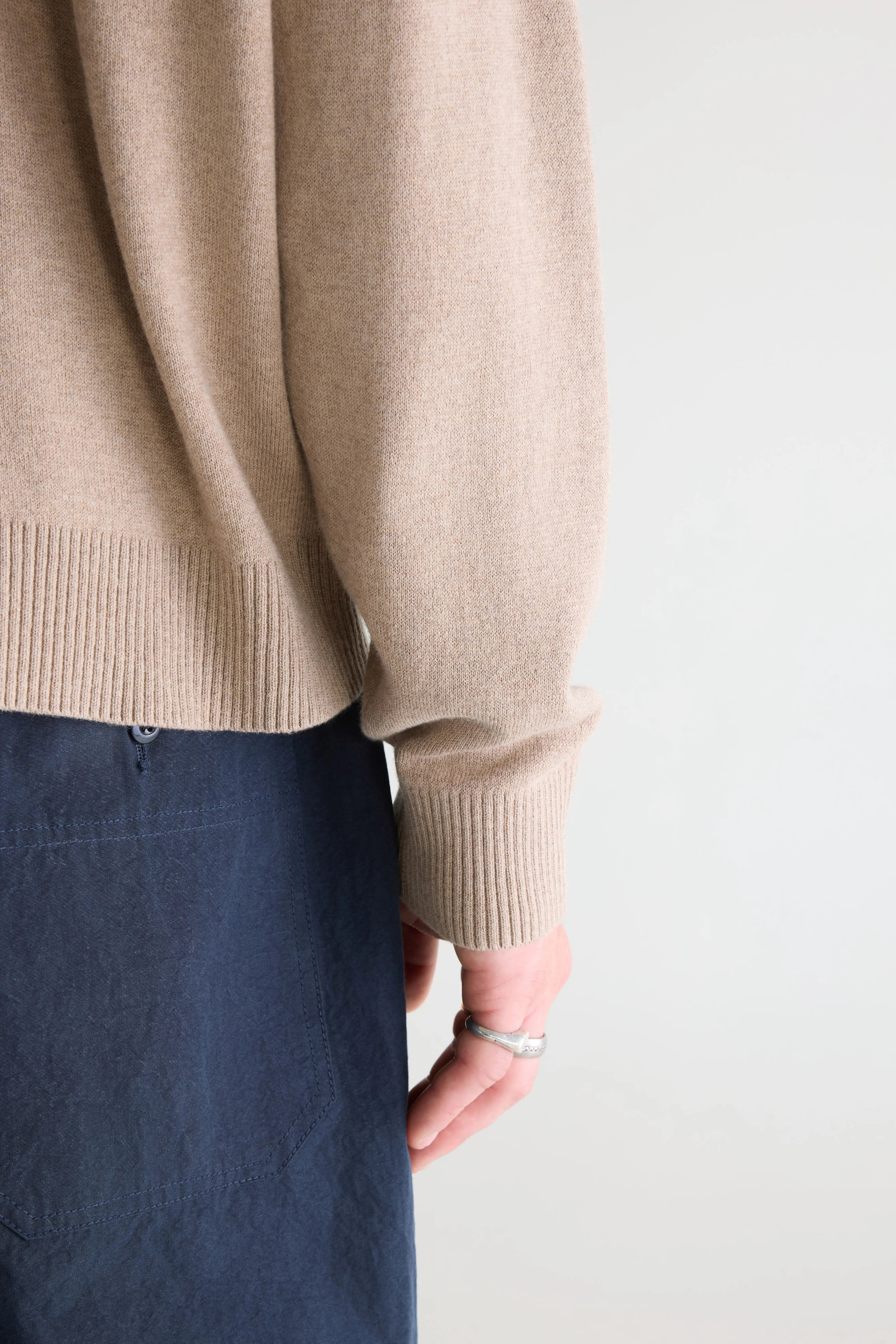 Geolem Trui Met Ronde Hals - Chino / Oyster Voor Heren | Bellerose