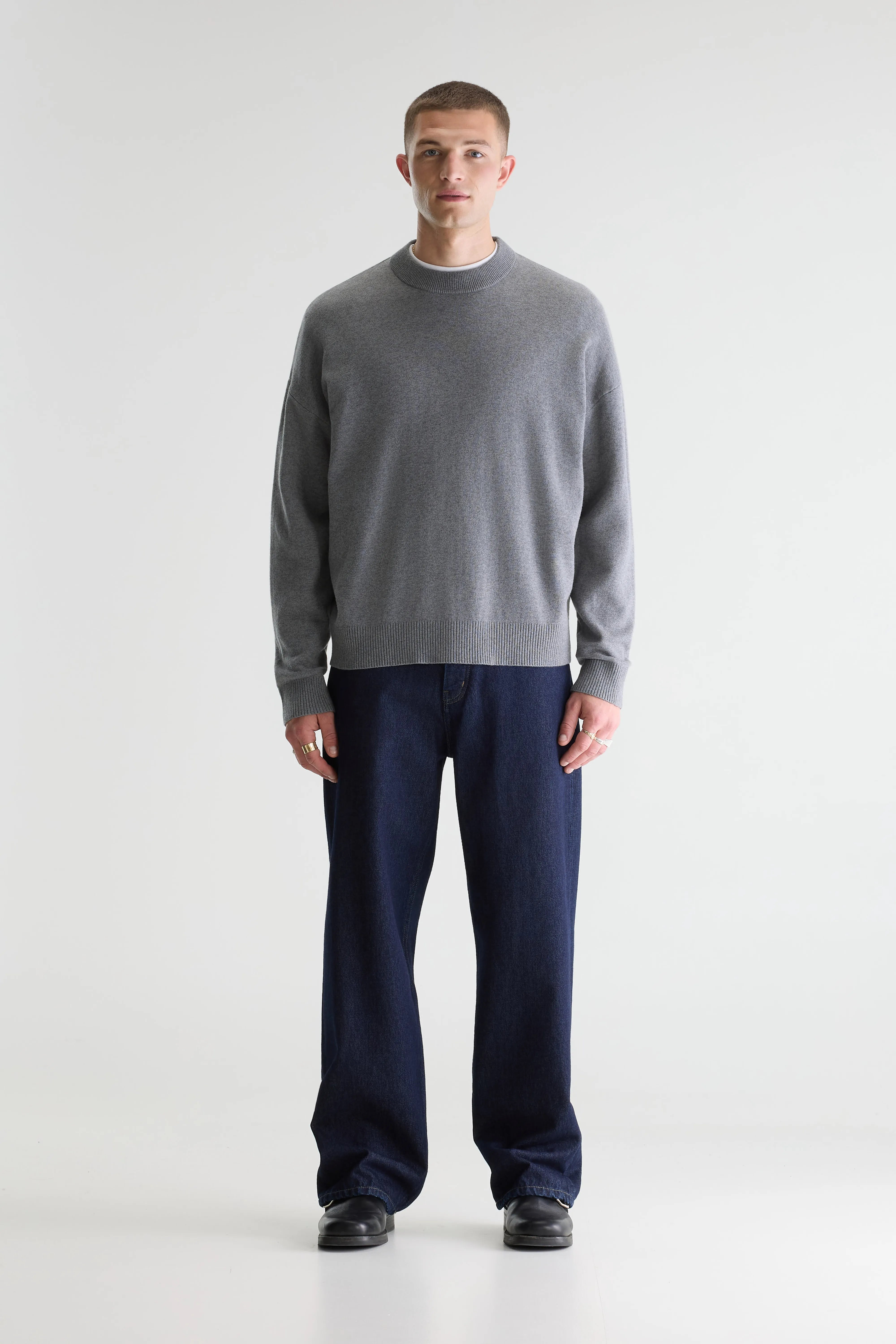 Geolem Trui Met Ronde Hals - Mid grey / Oyster Voor Heren | Bellerose