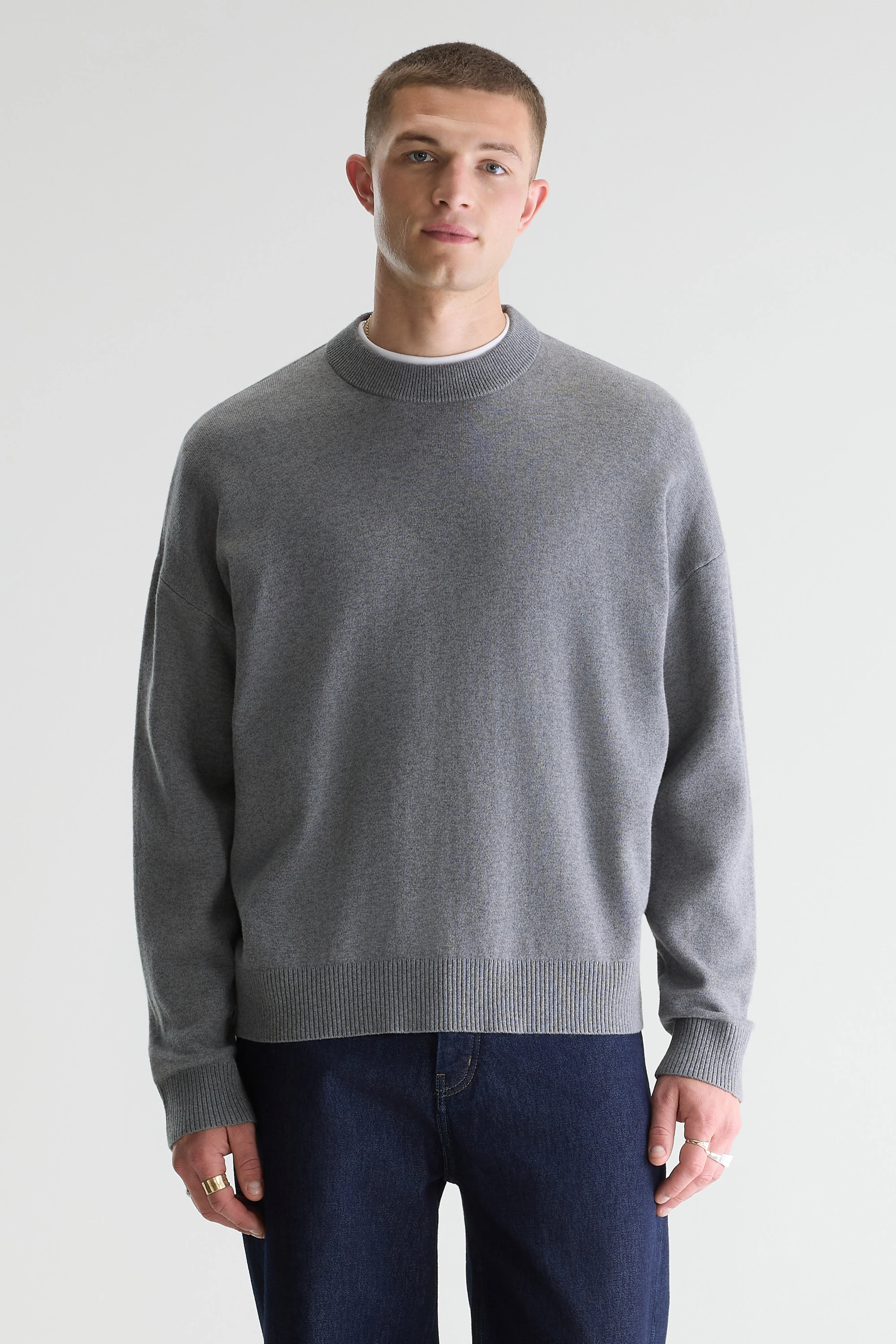 Geolem Trui Met Ronde Hals - Mid grey / Oyster Voor Heren | Bellerose