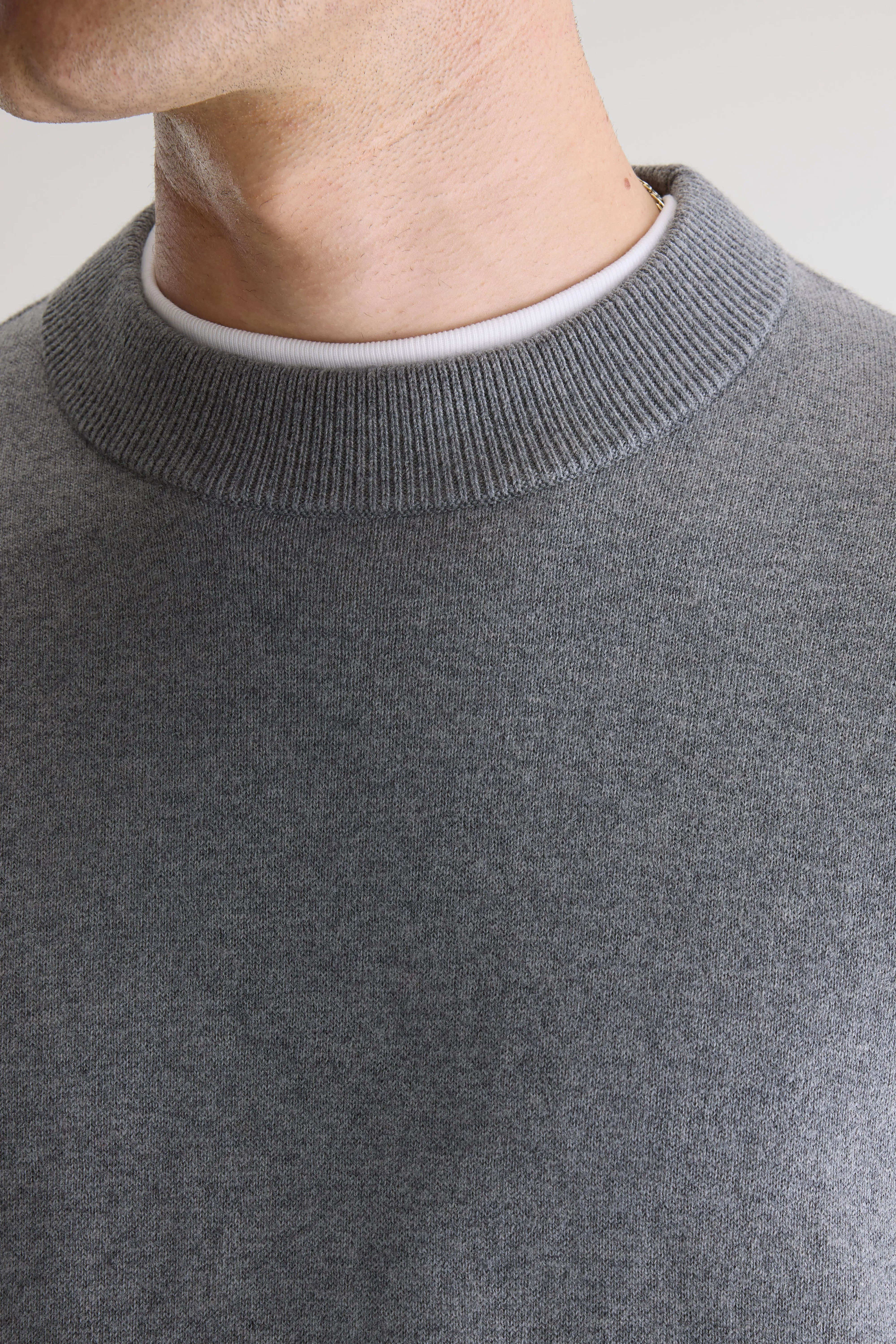 Geolem Trui Met Ronde Hals - Mid grey / Oyster Voor Heren | Bellerose