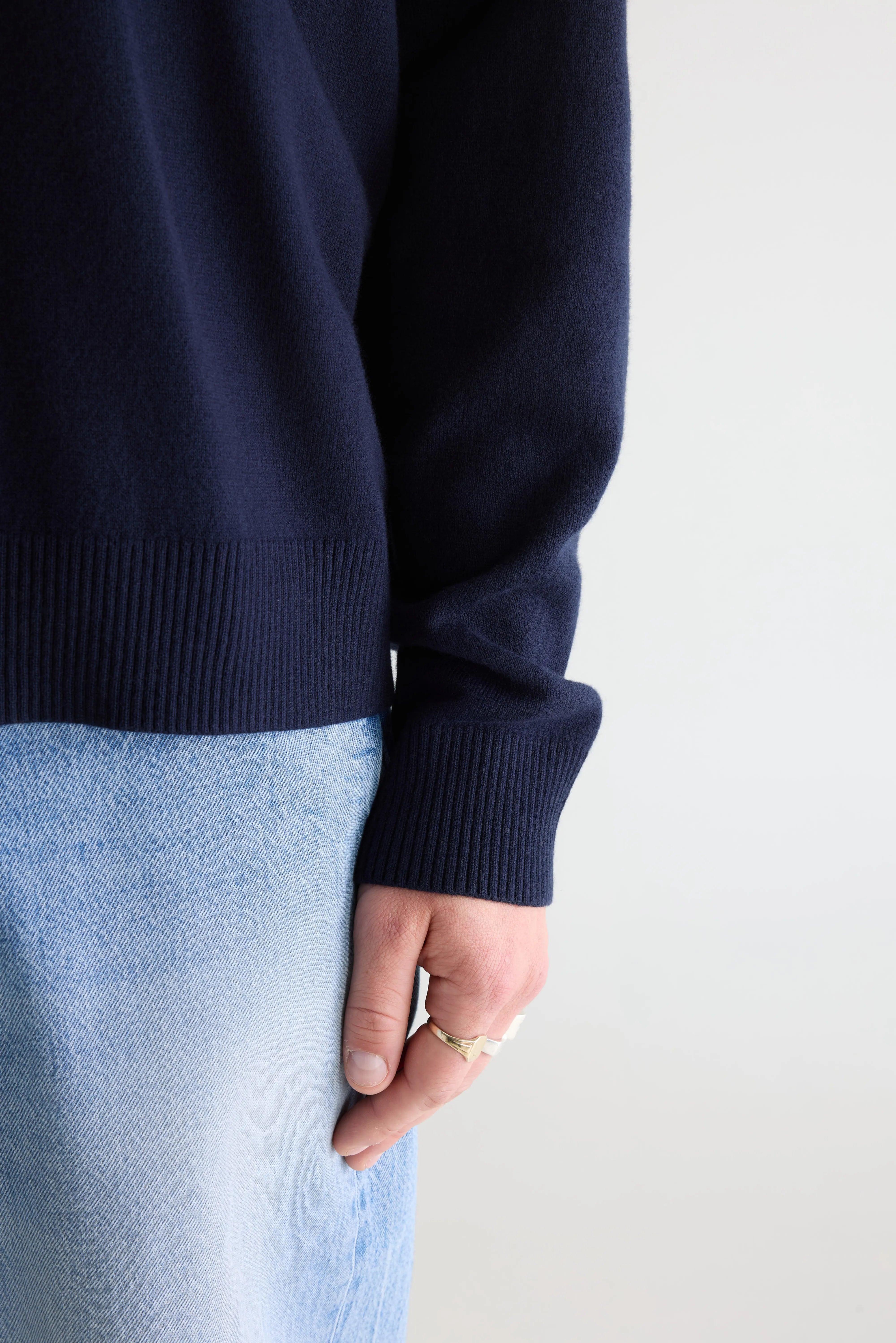 Geobo Polo Met Hoge Kraag - Navy / Parker Voor Heren | Bellerose