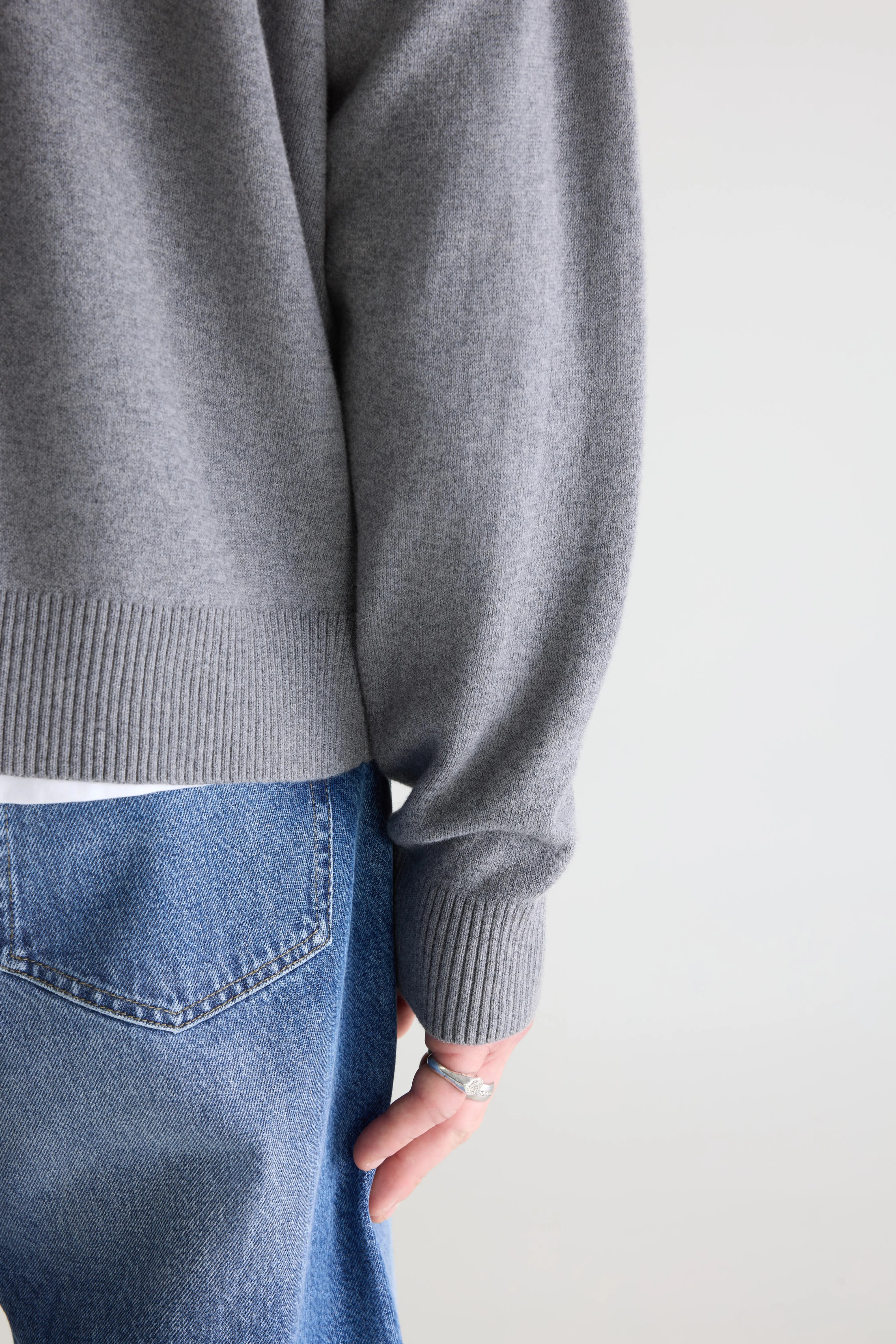 Pull Col Roulé Geobo - Mid grey / Oyster Pour Homme | Bellerose