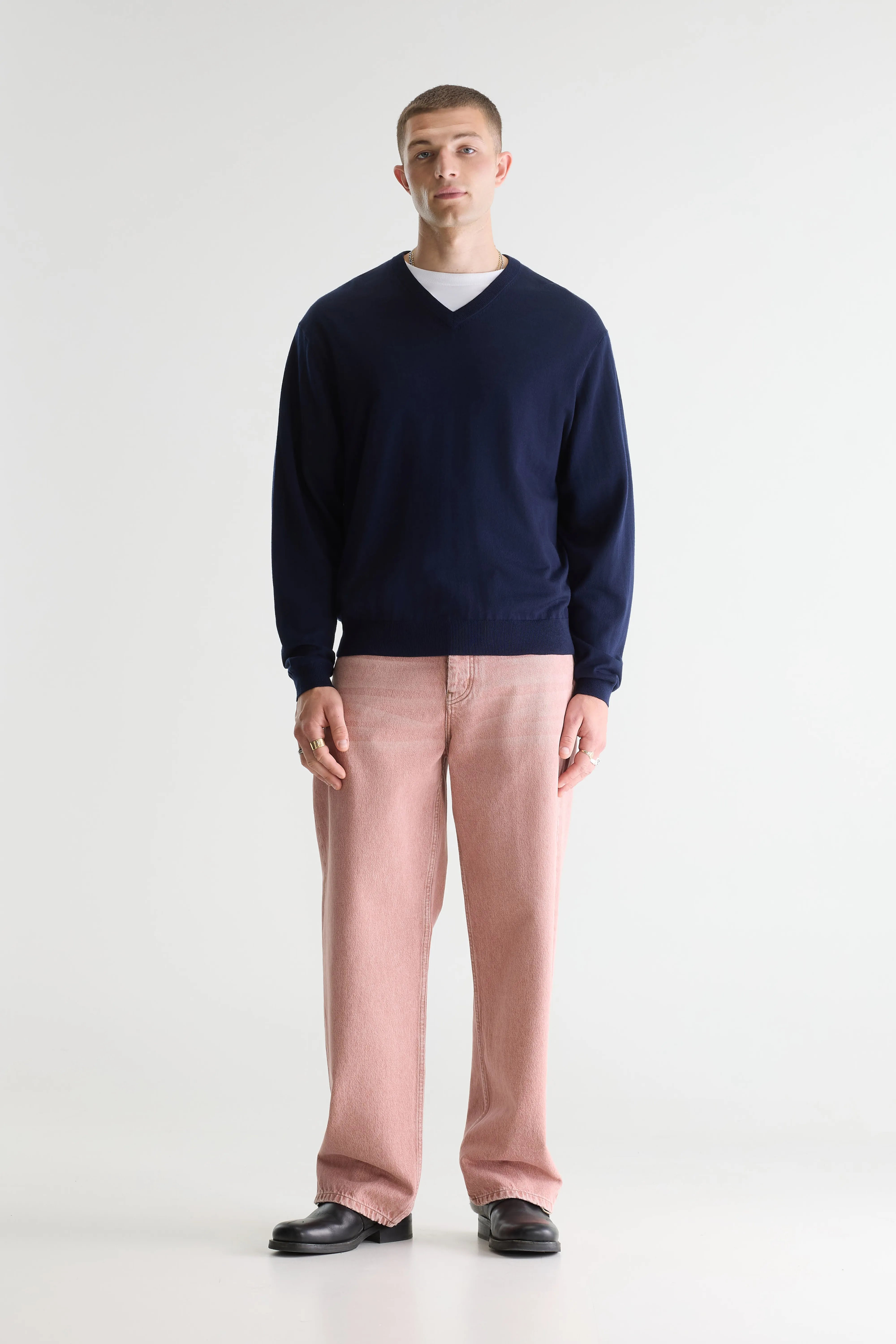 Dilwy Trui Met V-hals - Navy Voor Heren | Bellerose