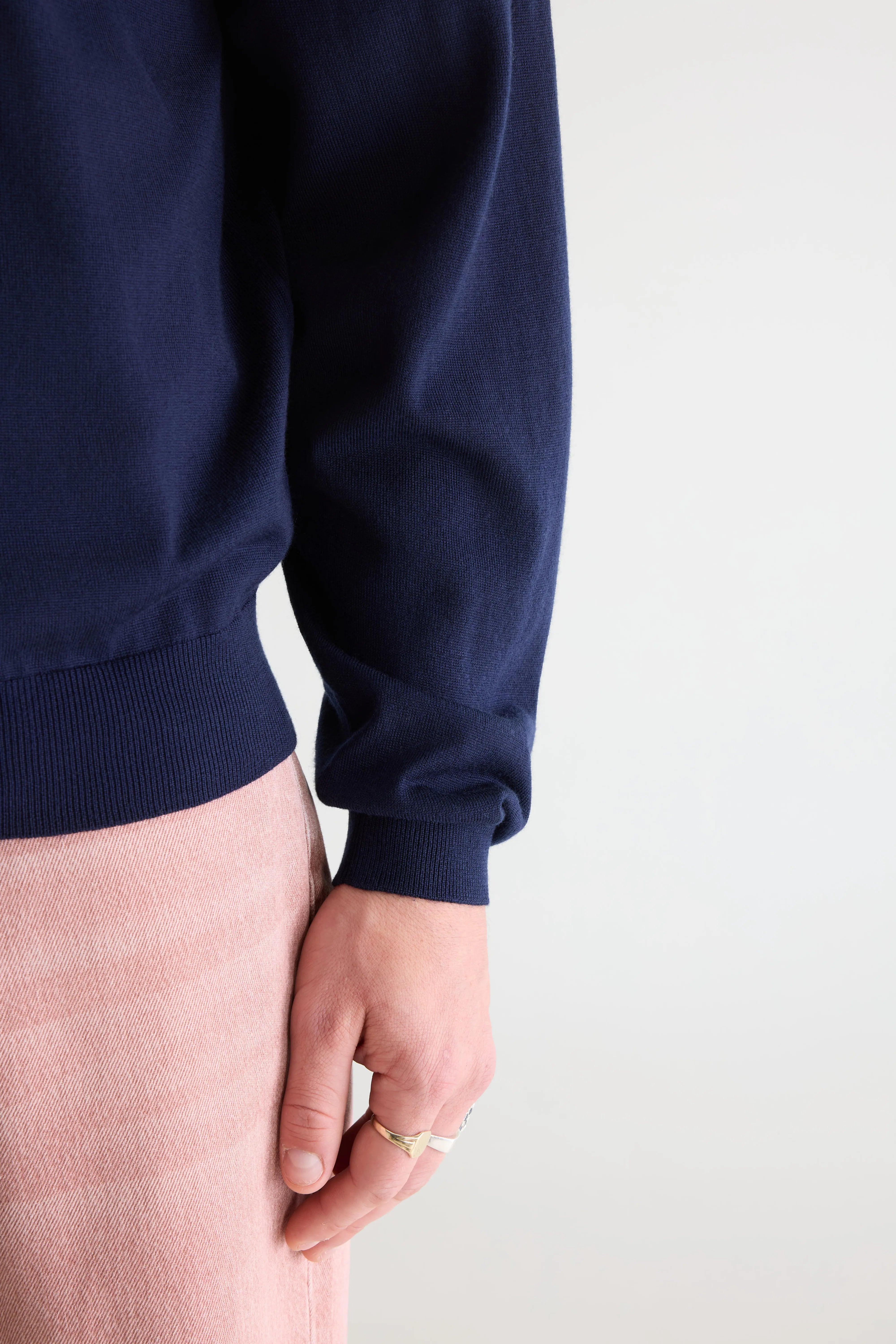 Dilwy trui met V-hals (261 / M / NAVY)