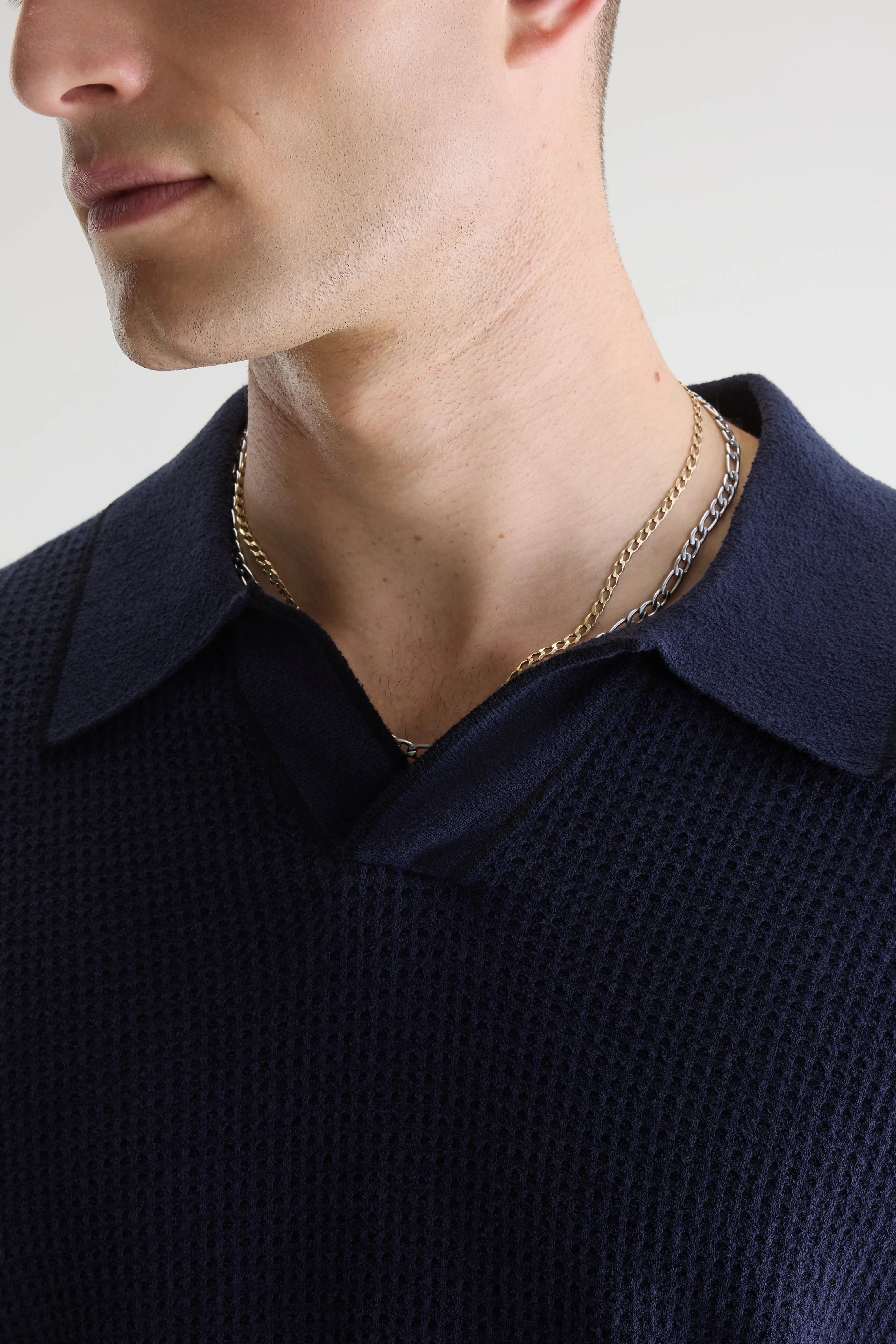 Adoko waffle knit polo (261 / M / PARKER)