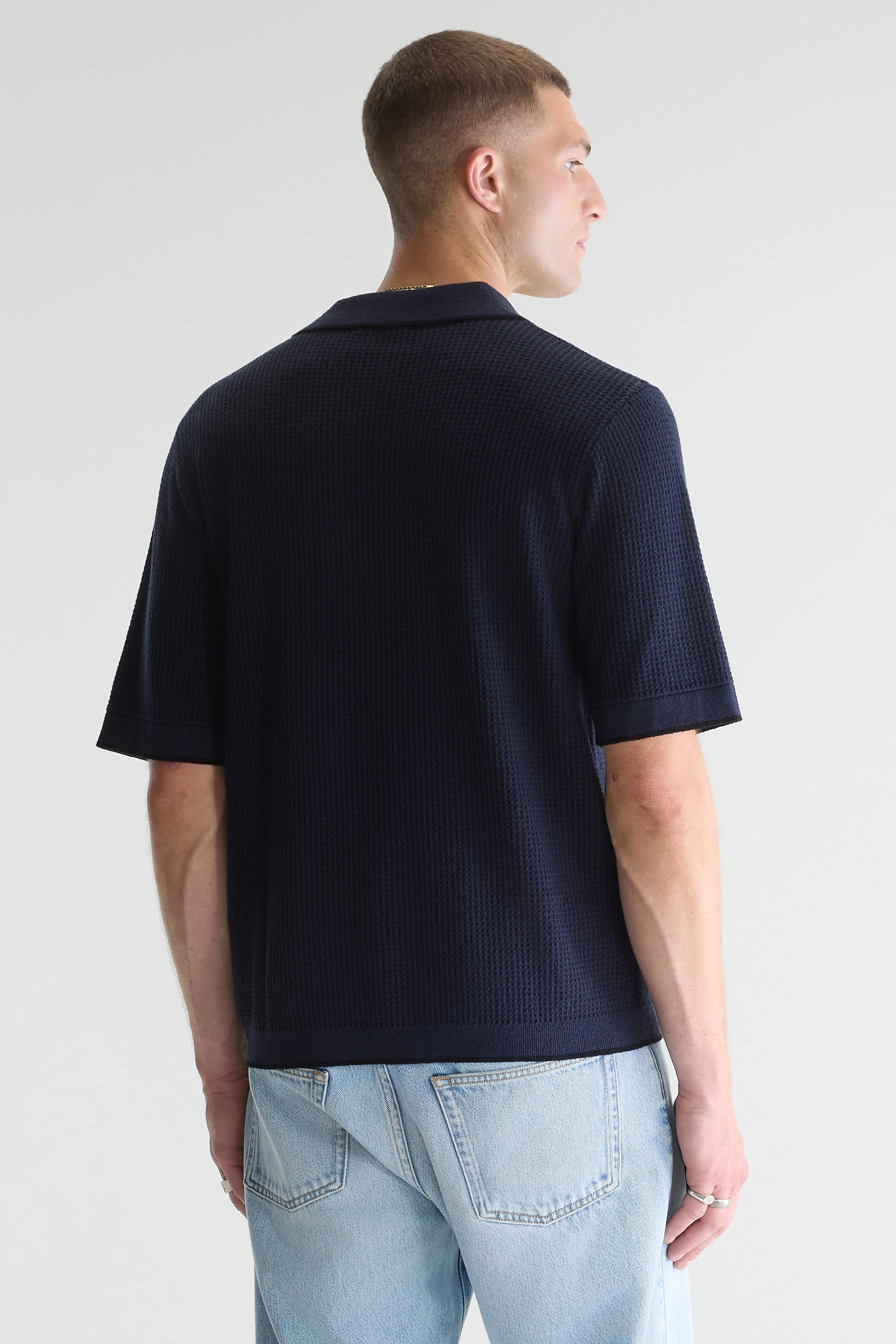 Adoko waffle knit polo (261 / M / PARKER)