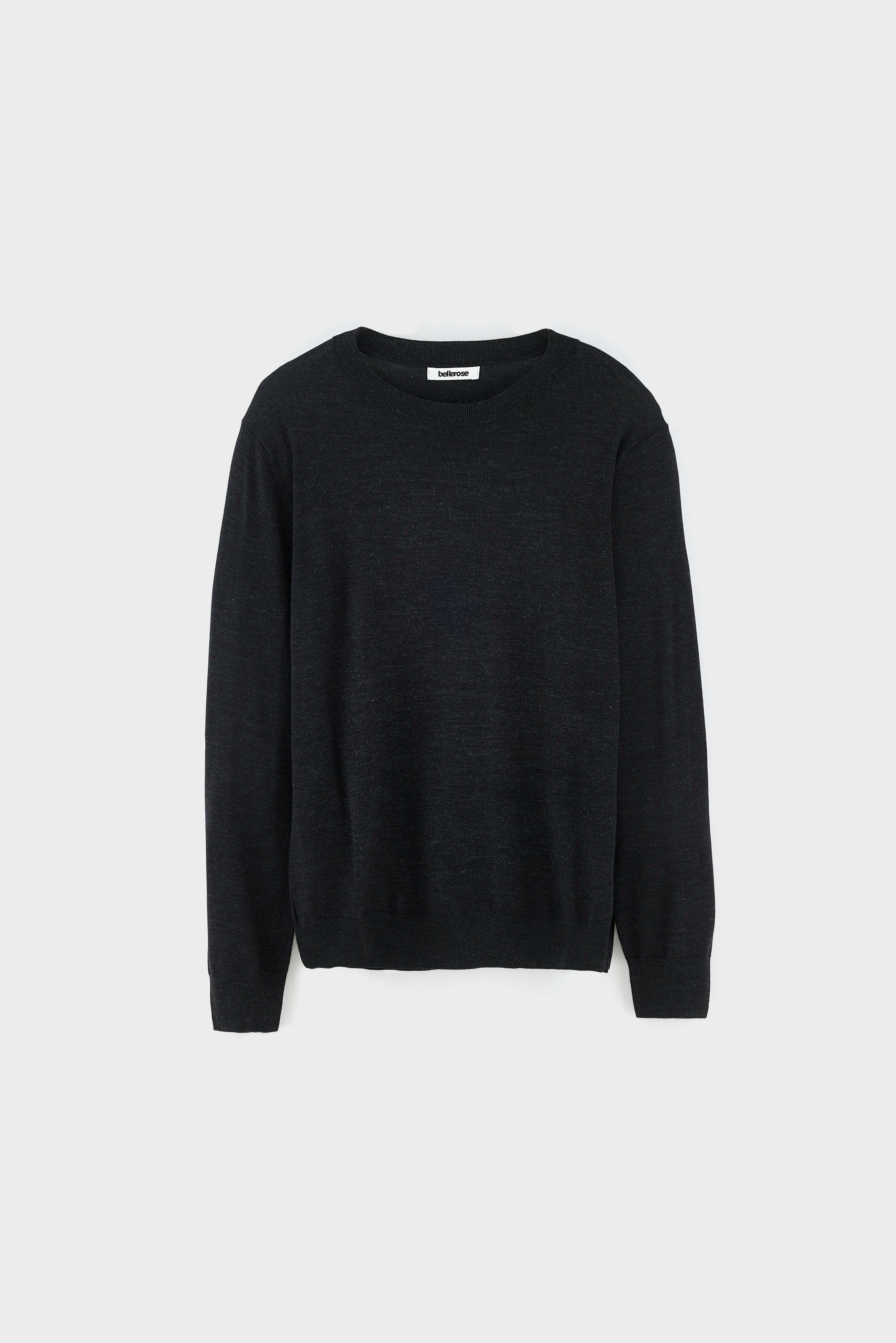 Pull Col Rond Dilliv - Charcoal Pour Homme | Bellerose
