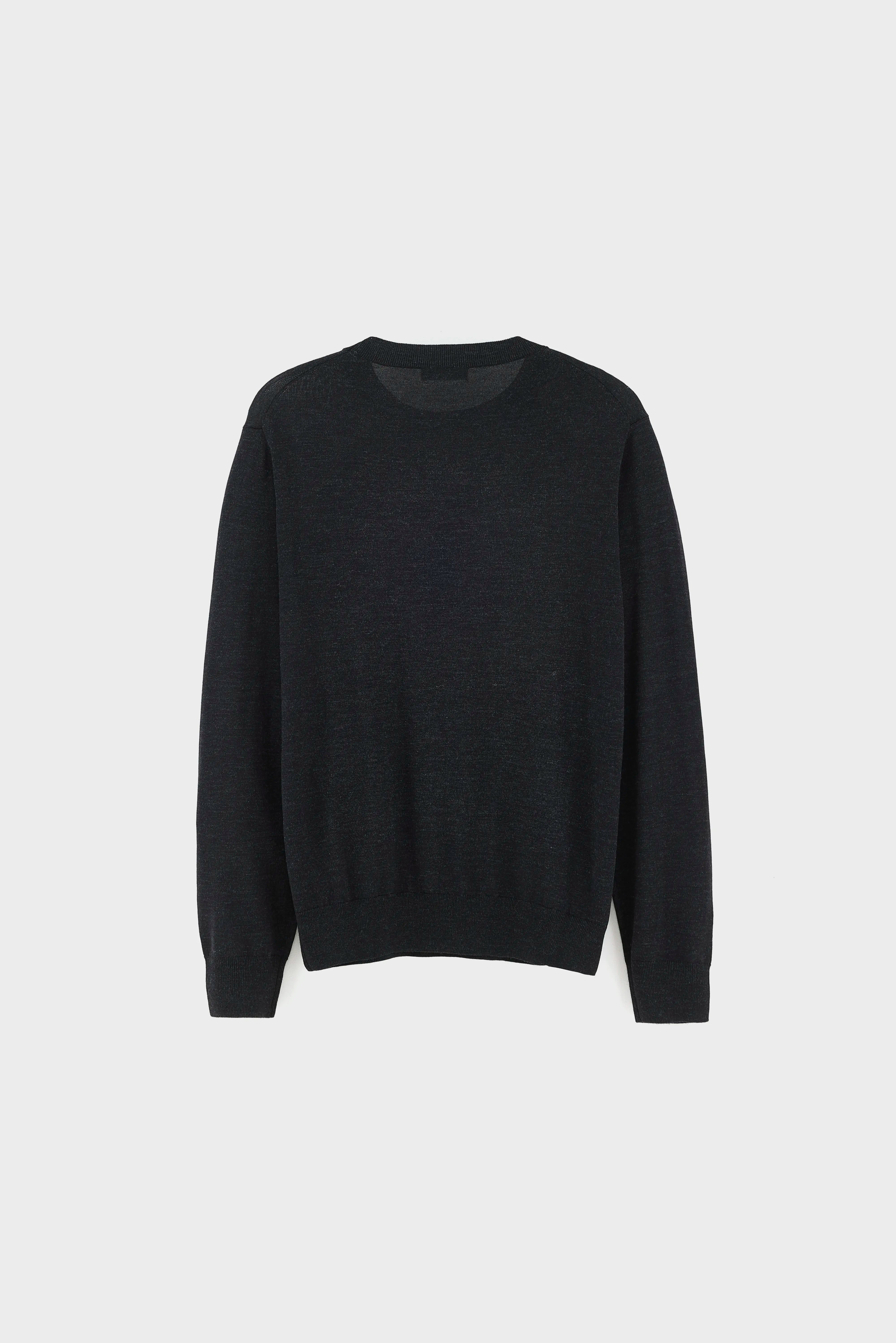 Pull Col Rond Dilliv - Charcoal Pour Homme | Bellerose