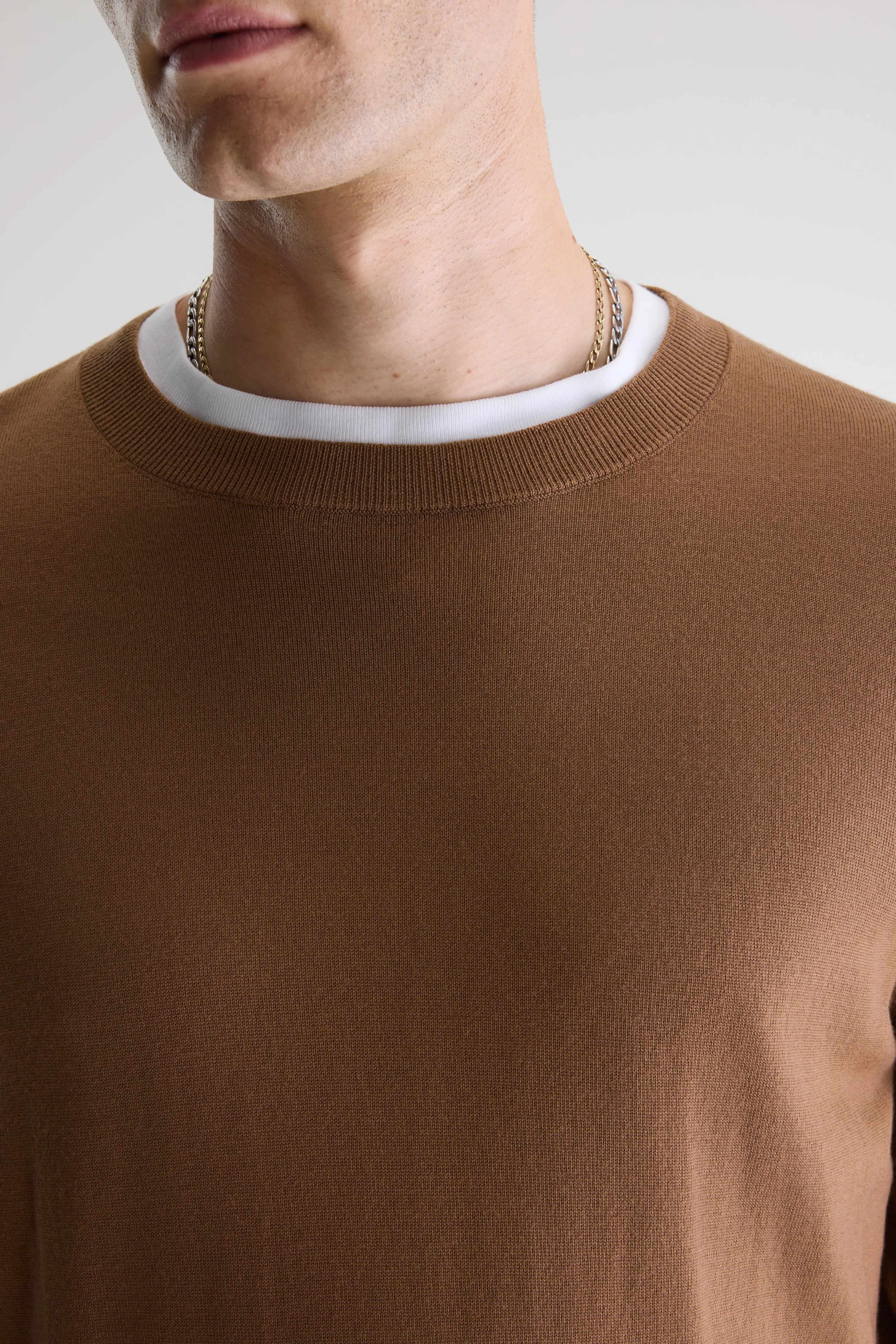 Dilliv Trui Met Ronde Hals - Caramel Voor Heren | Bellerose