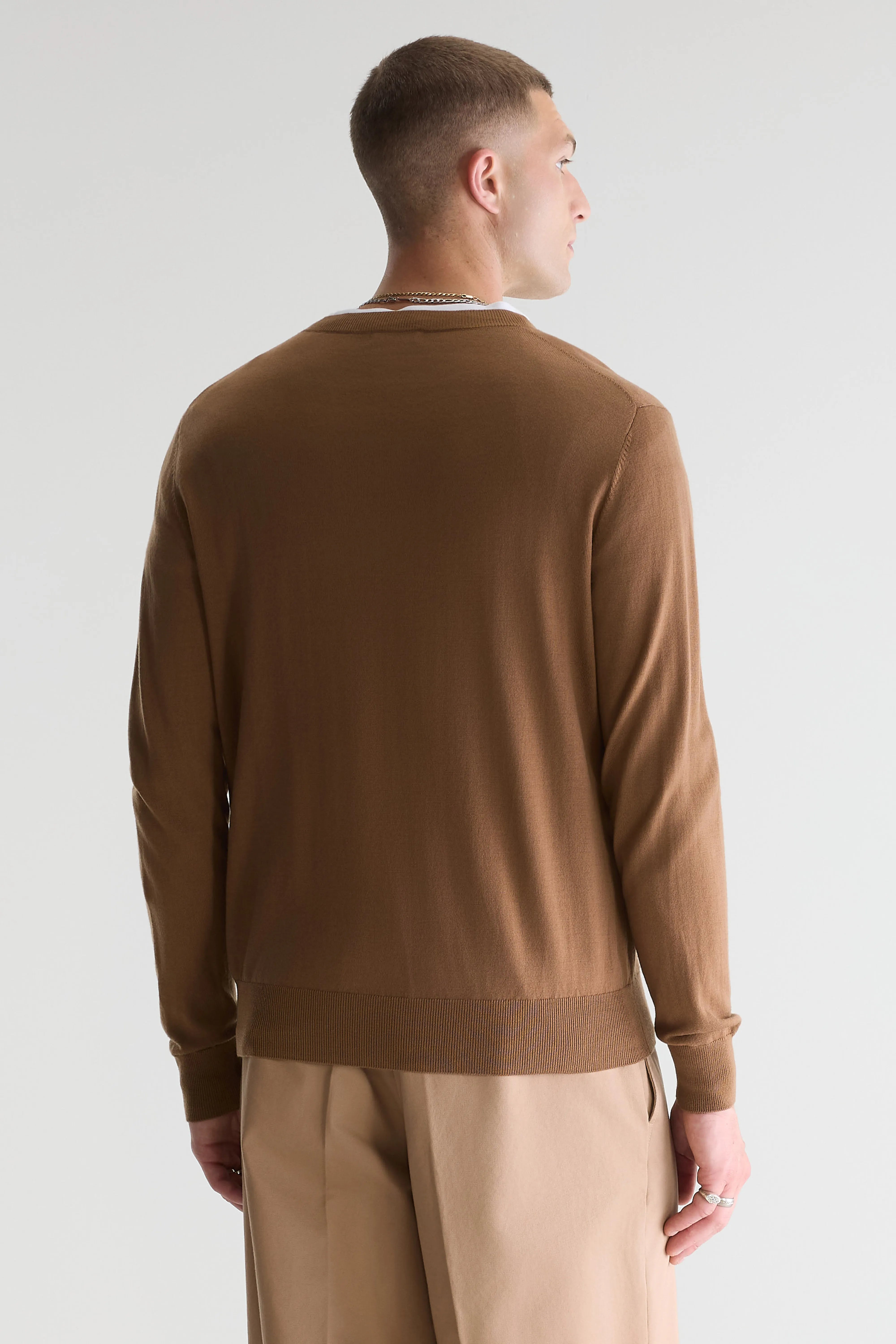 Dilliv trui met ronde hals  (261 / M / CARAMEL)