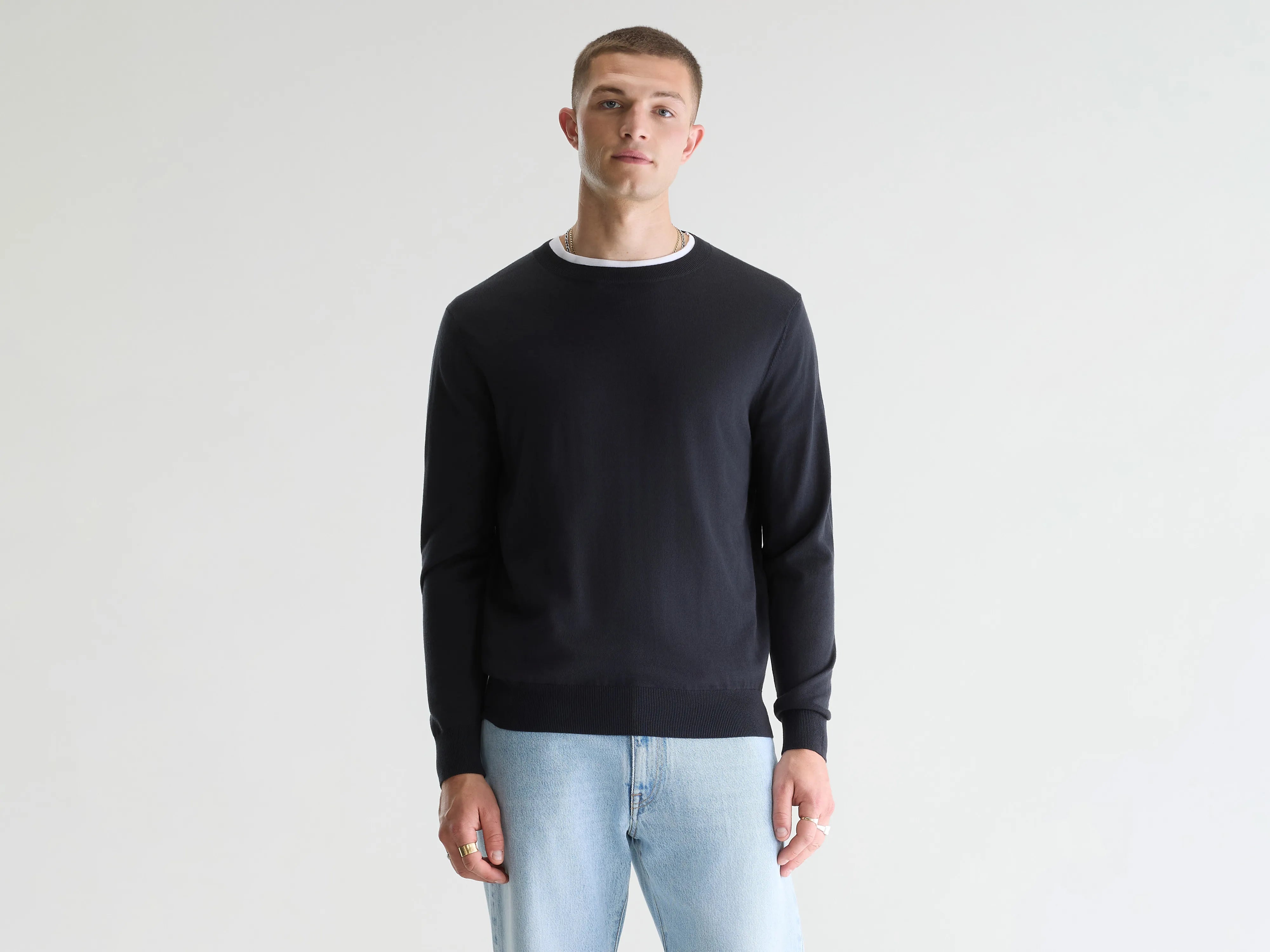 Dilliv trui met ronde hals  (261 / M / LICORICE)