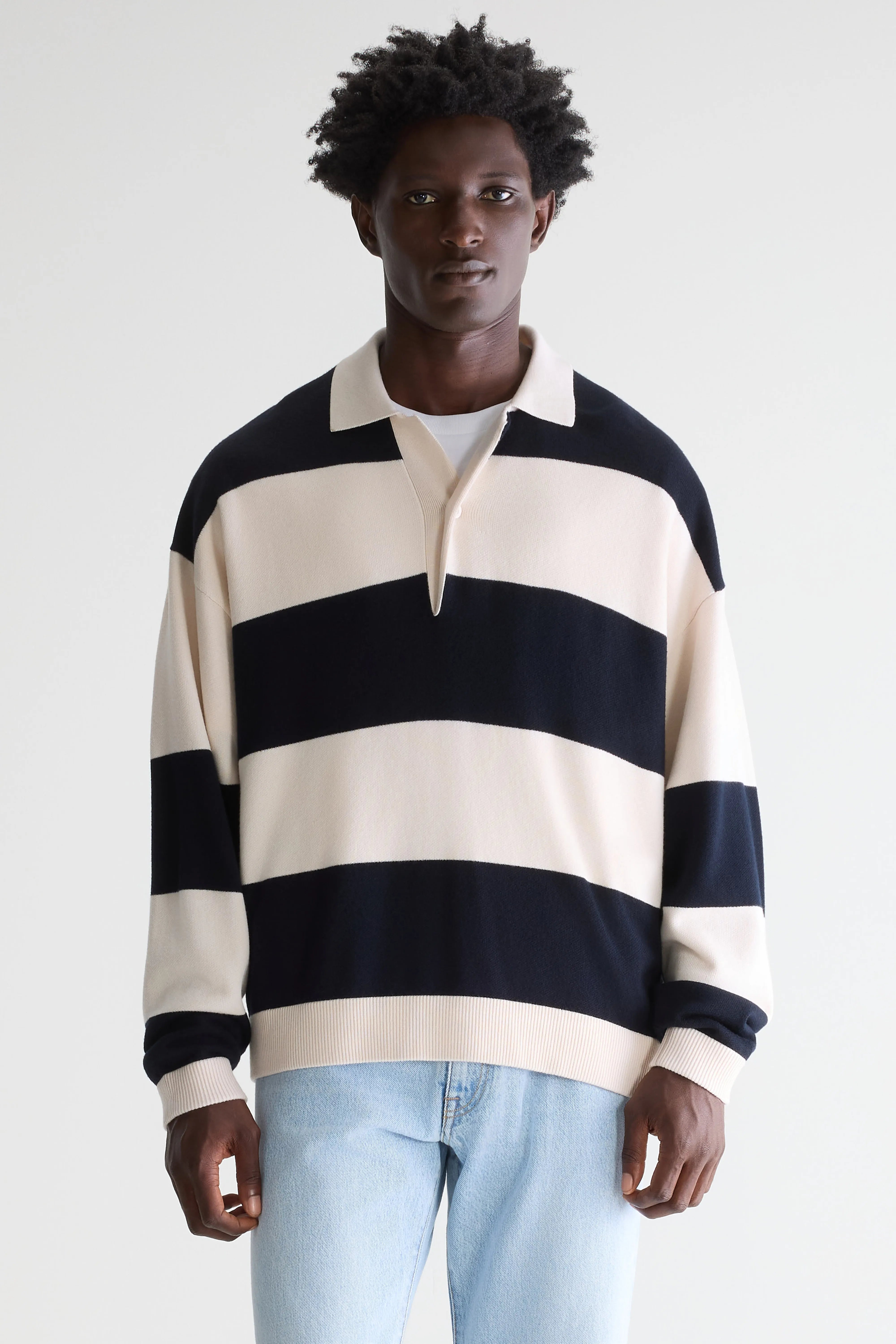 Siaze Gestreepte Polo - Navy / Wan Voor Heren | Bellerose