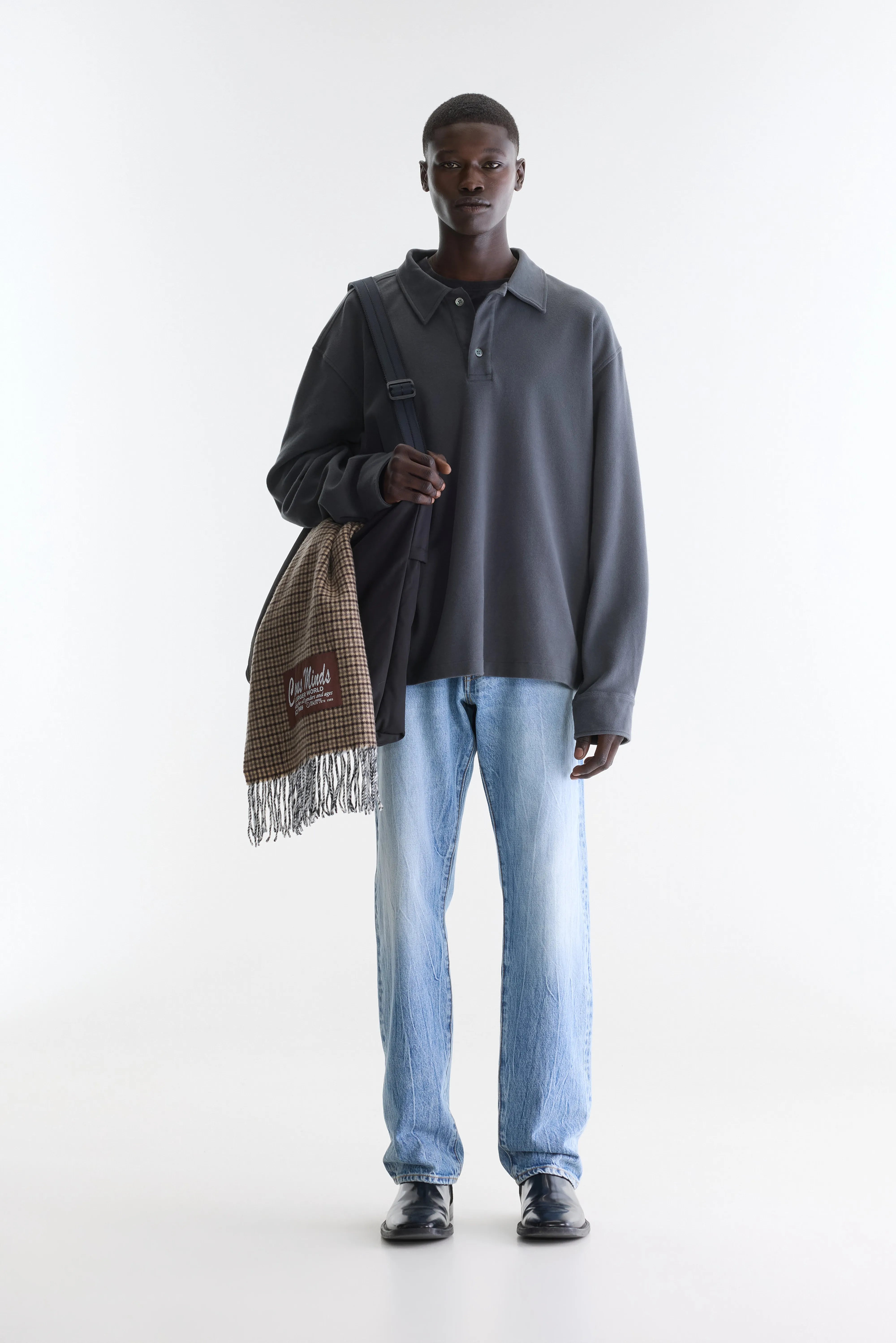 Motoko relaxed polo (262 / M / BLACK SAND)