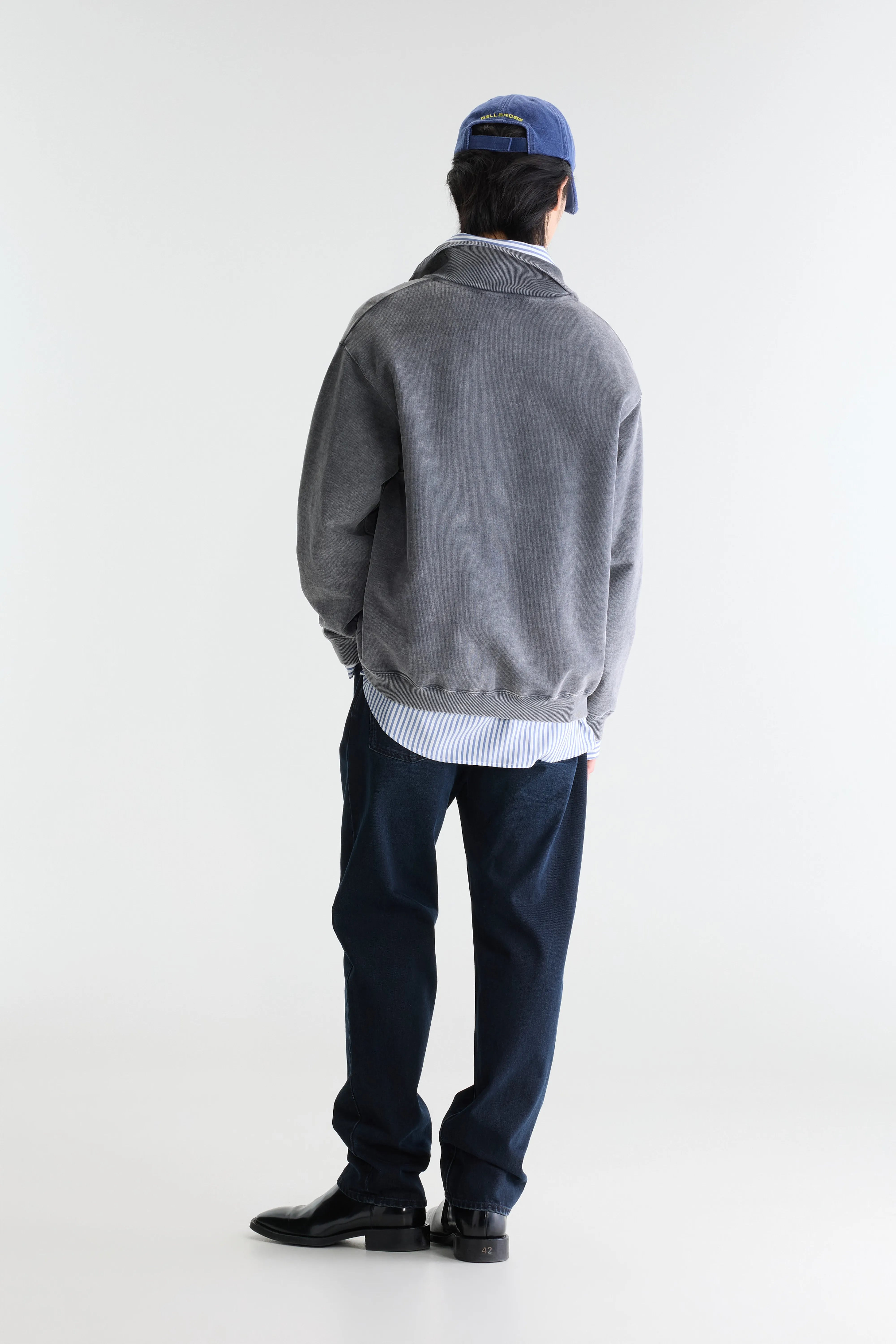 Fabro half-zipped sweatshirt (262 / M / BLACK BLUE)